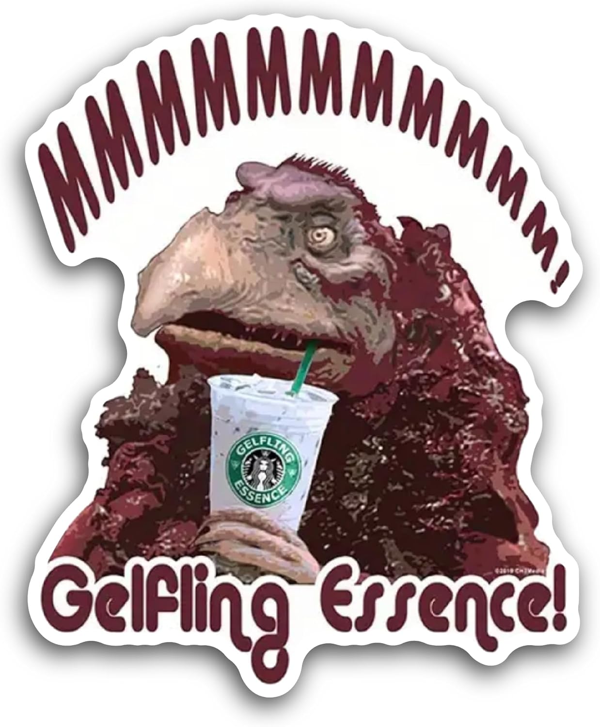 2 (Pieces) 3" and 5" Gelfling Essence Text Sticker, Waterproof Vinyl Decals for Many Purpose Like Cars, Trucks, Laptops, Phones, Windows and More