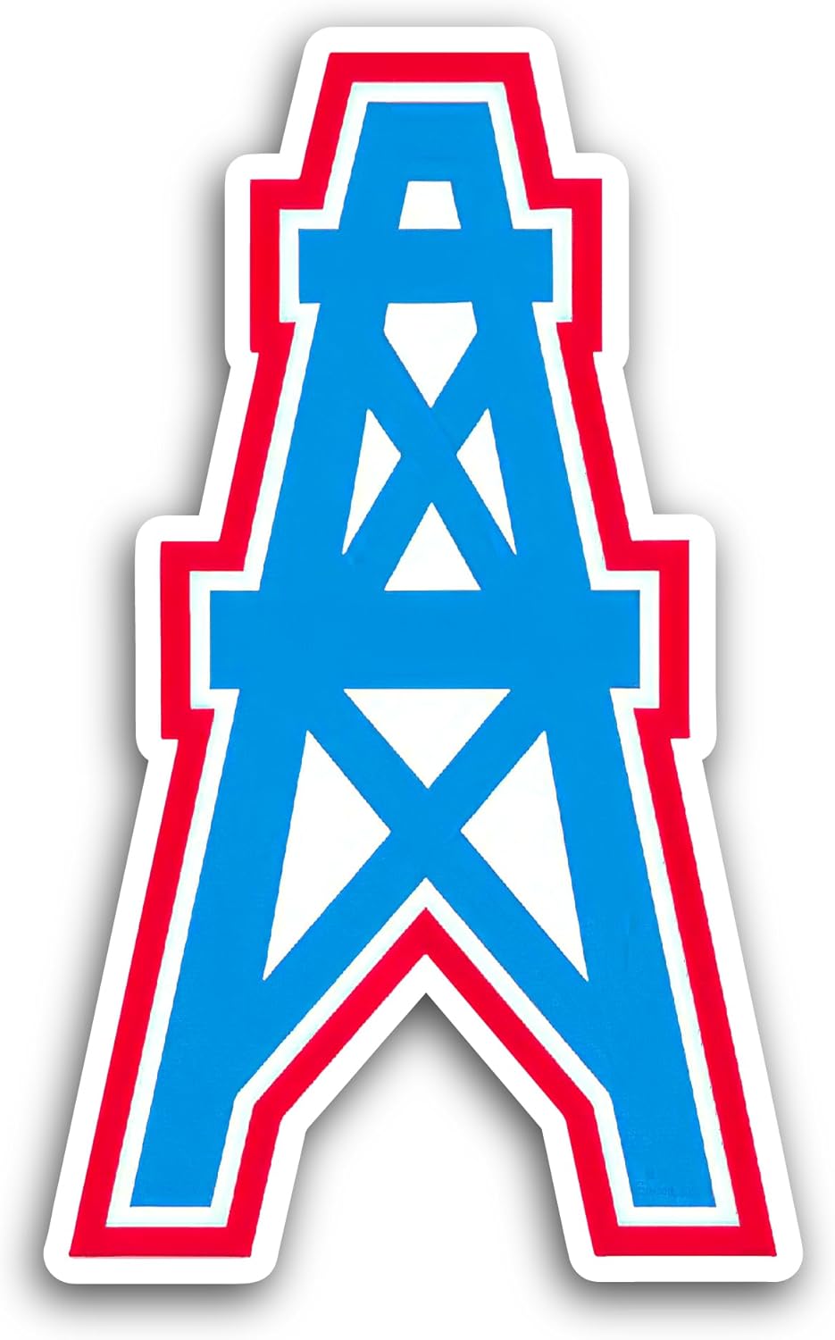 2 (Pieces) 3" and 5" H0uston Oilers Decal Sticker, Waterproof Vinyl Decals for Many Purpose Like Cars, Trucks, Laptops, Phones, Windows and More