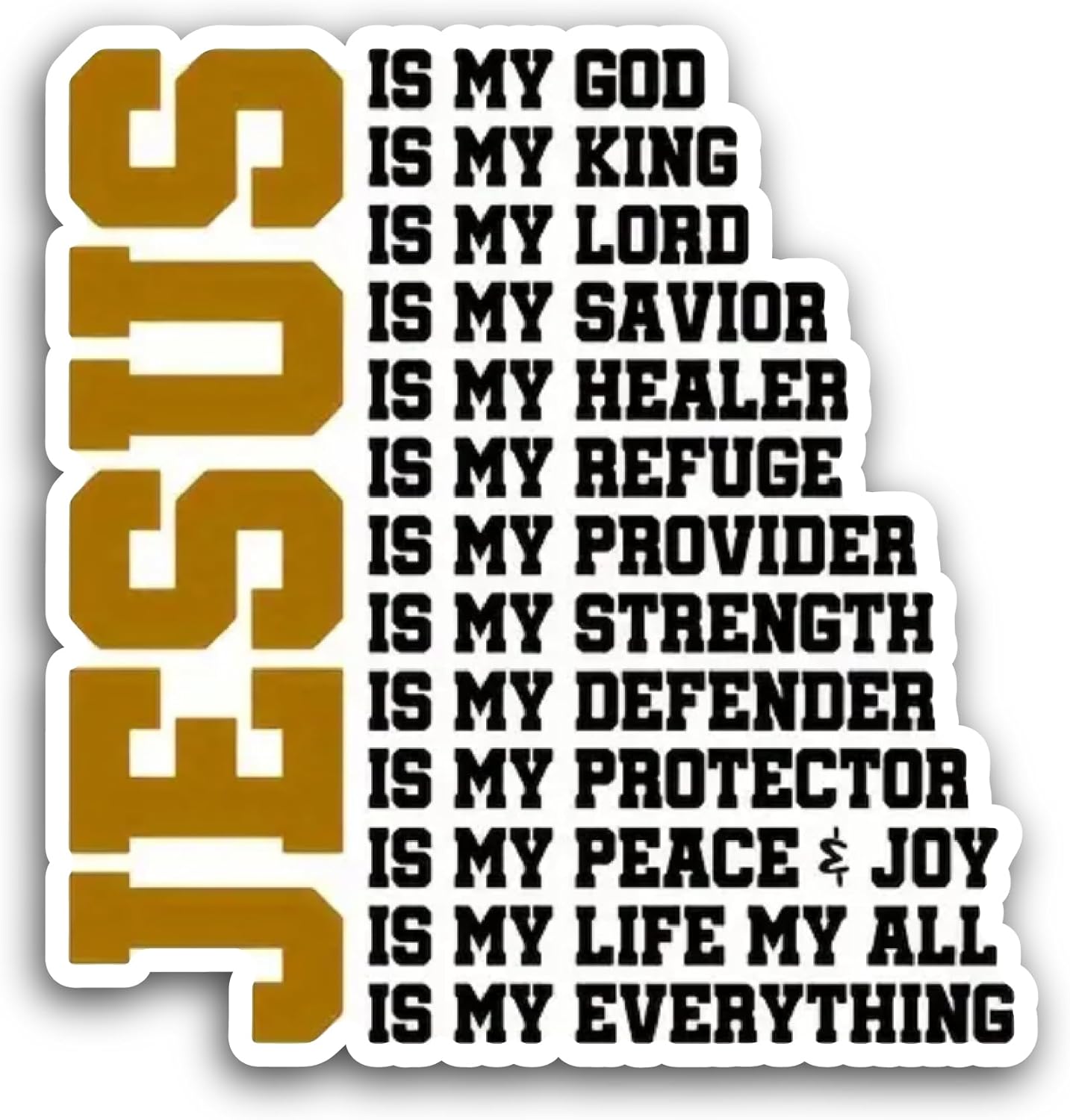 2 (Pieces) 3" and 5" Jesus Sticker, Waterproof Vinyl Decals for Many Purpose Like Cars, Trucks, Laptops, Phones, Windows and More