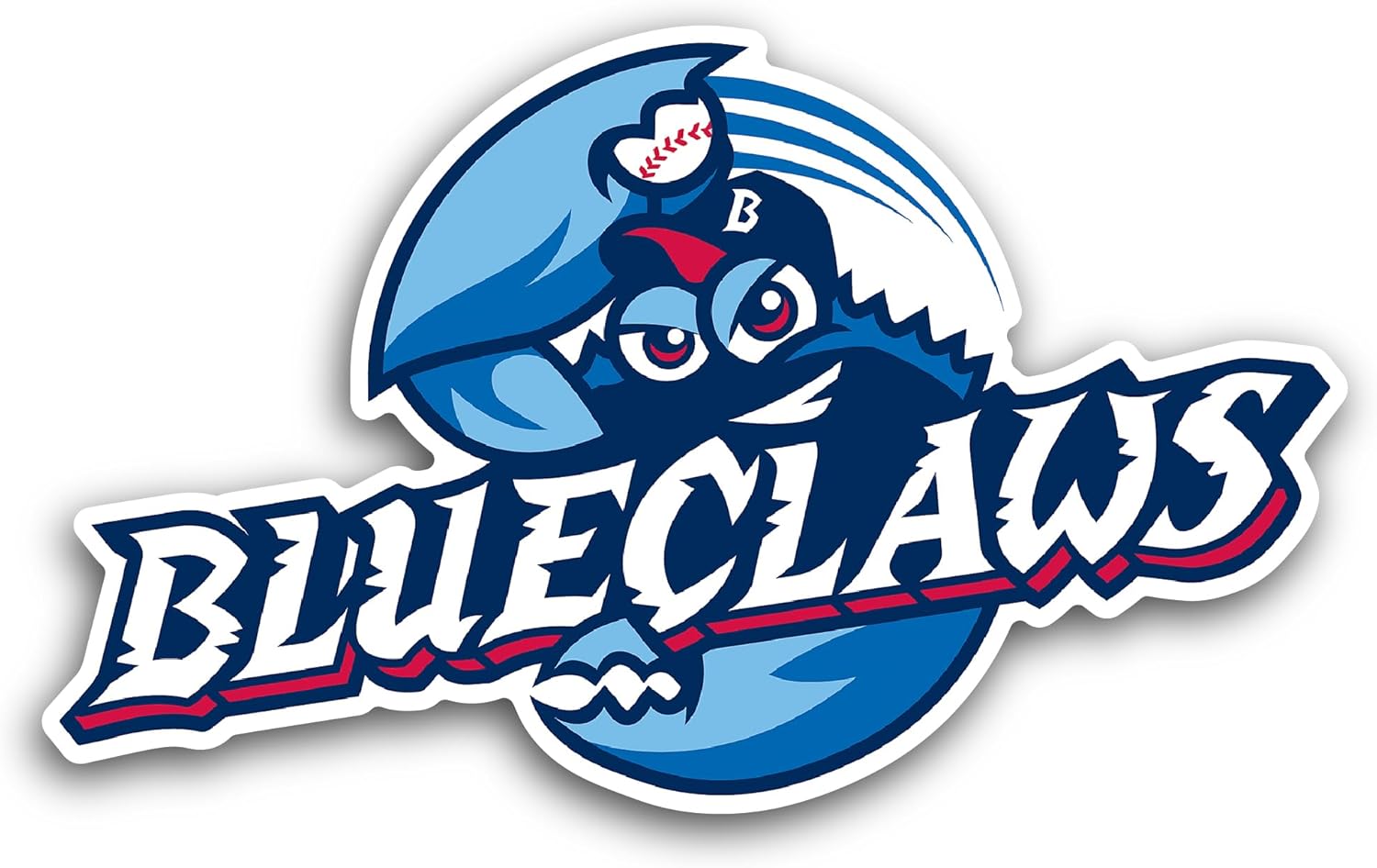 2 (Pieces) 3" and 5" Blue Cl@ws Sticker, Waterproof Vinyl Decals for Many Purpose Like Cars, Trucks, Laptops, Phones, Windows and More