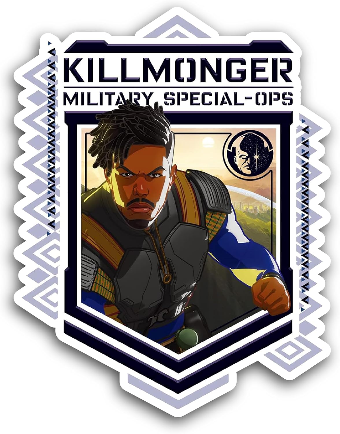2 (Pieces) 3" and 5" Killmonger Sticker, Waterproof Vinyl Decals for Many Purpose Like Cars, Trucks, Laptops, Phones, Windows and More