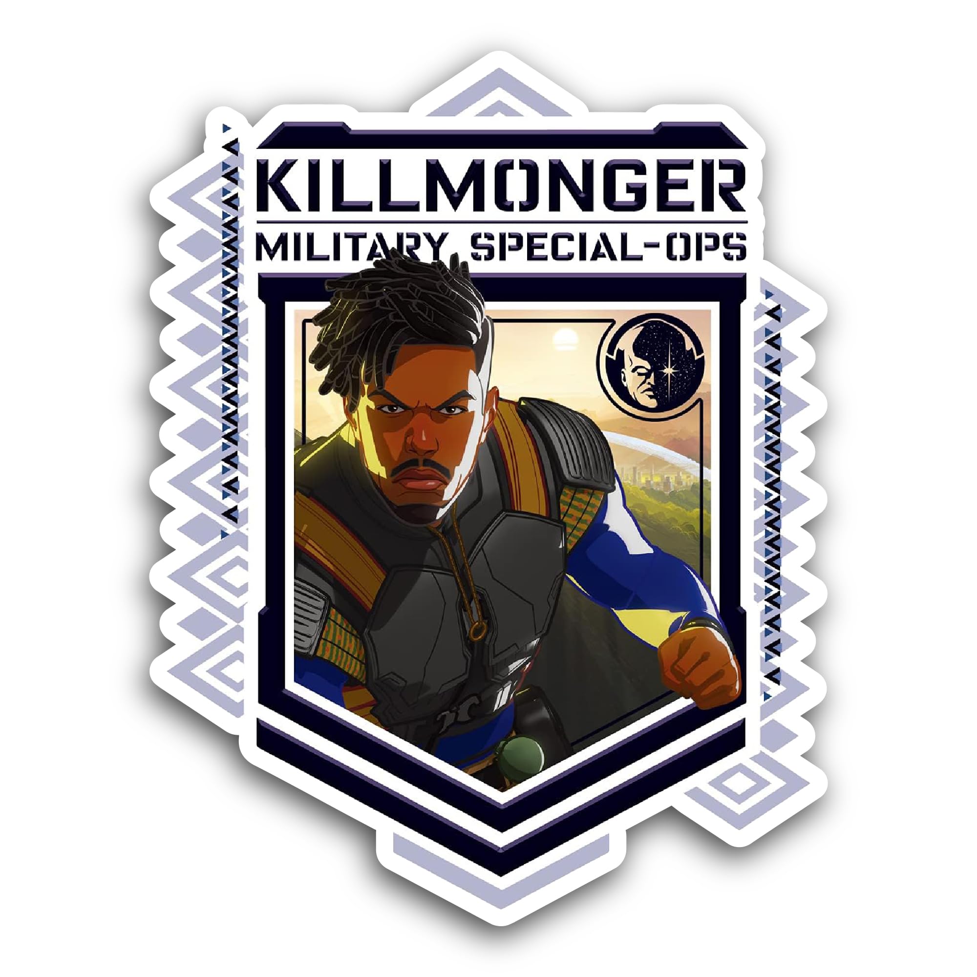 2 (Pieces) 3" and 5" Killmonger Sticker, Waterproof Vinyl Decals for Many Purpose Like Cars, Trucks,