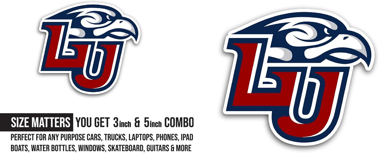 2 (Pieces) 3" and 5" L1berty Flames Sticker, Waterproof Vinyl Decals for Many Purpose Like Cars, Trucks, Laptops, Phones, Windows and More
