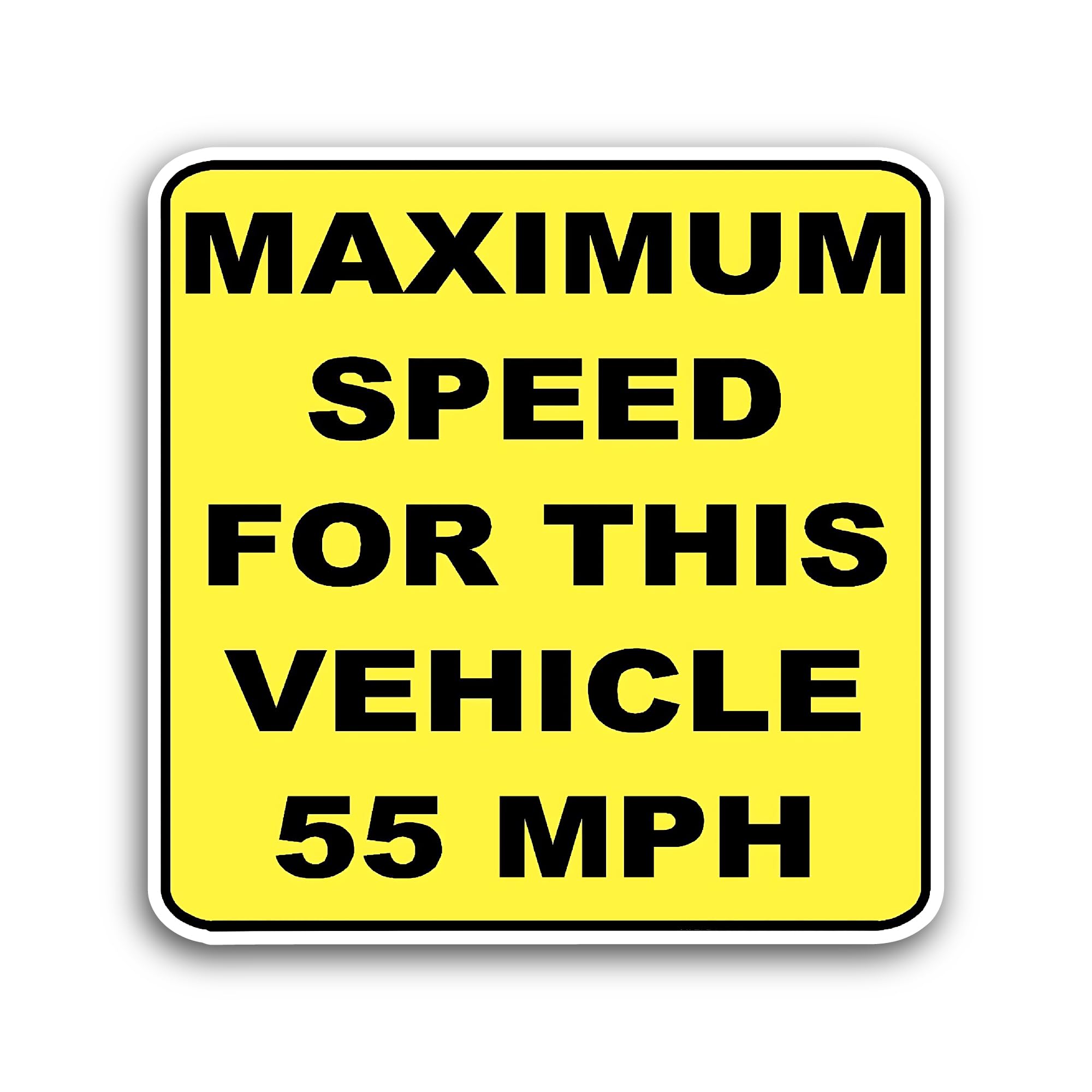 2 (Pieces) 3" and 5" Maximum Speed Sign Sticker, Waterproof Vinyl Decals for Many Purpose Like Cars,