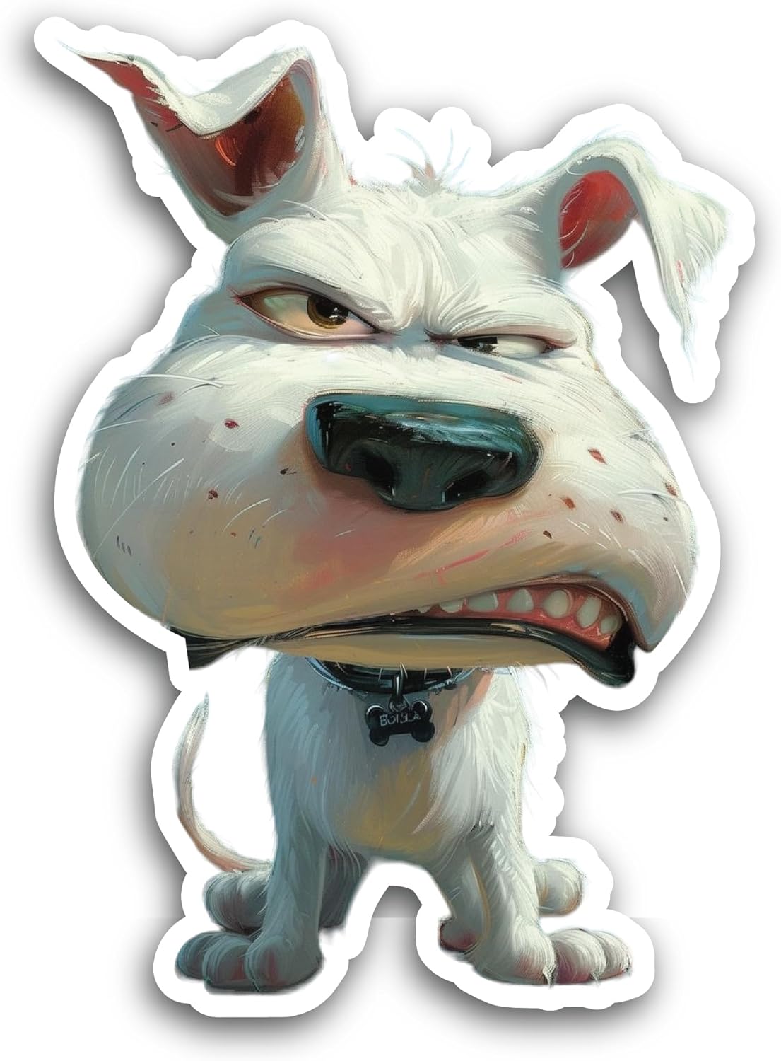2 (Pieces) 3" and 5" Funny Dog Sticker, Waterproof Vinyl Decals for Many Purpose Like Cars, Trucks, Laptops, Phones, Windows and More