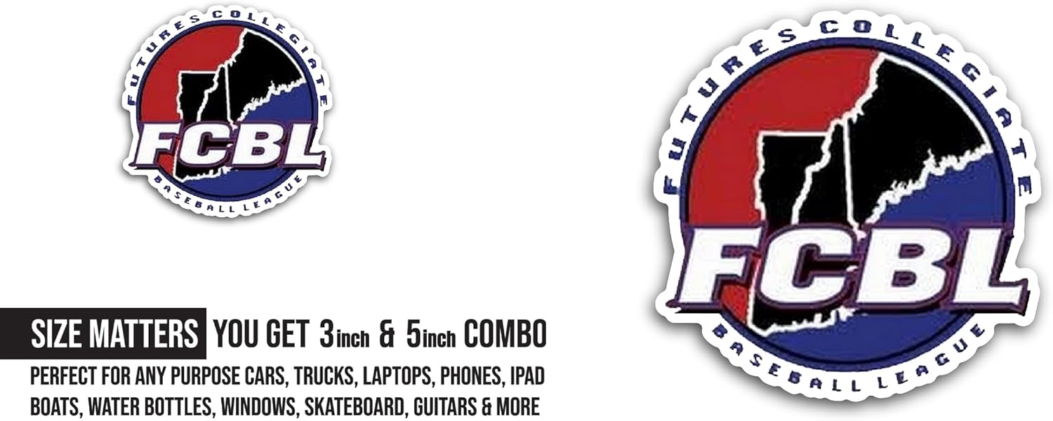 2 (Pieces) 3" and 5" FCBL Sticker, Waterproof Vinyl Decals for Many Purpose Like Cars, Trucks, Laptops, Phones, Windows and More