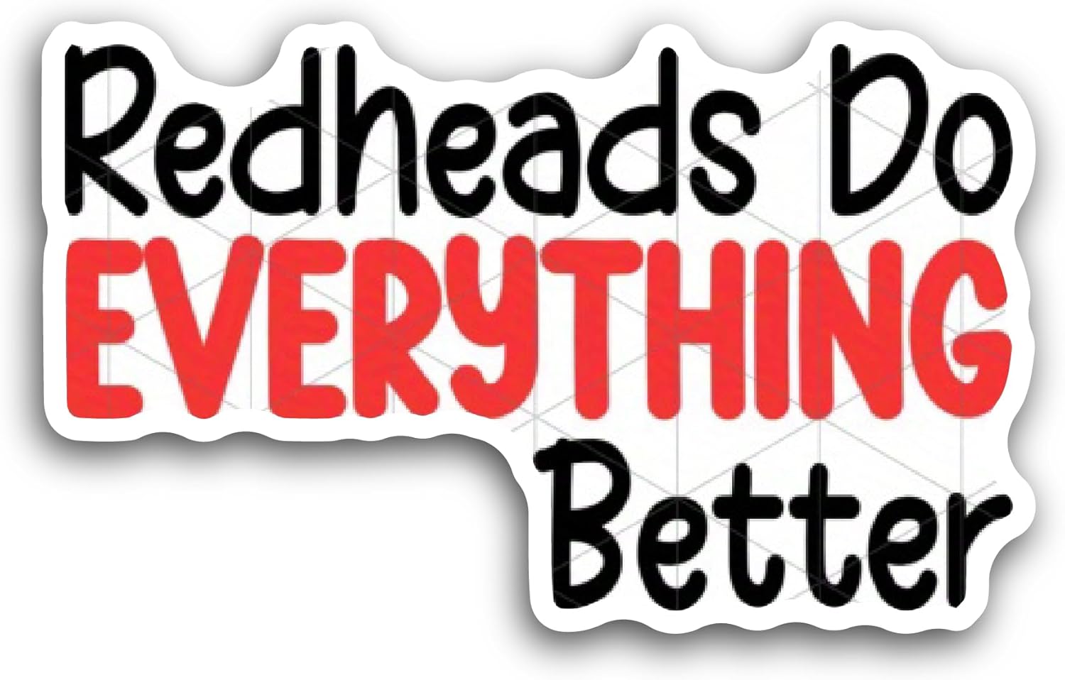 2 (Pieces) 3" and 5" Redheads Do Sticker, Waterproof Vinyl Decals for Many Purpose Like Cars, Trucks, Laptops, Phones, Windows and More