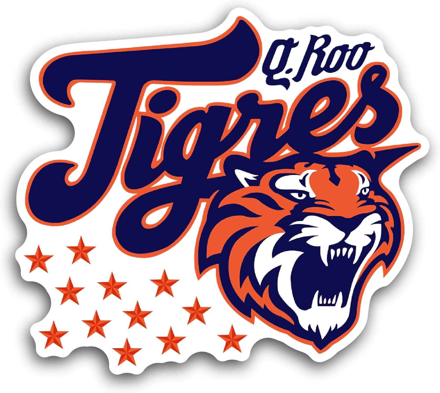 2 (Pieces) 3" and 5" Qu1ntana Baseball Logo Decal Sticker, Waterproof Vinyl Decals for Many Purpose Like Cars, Trucks, Laptops, Phones, Windows and More