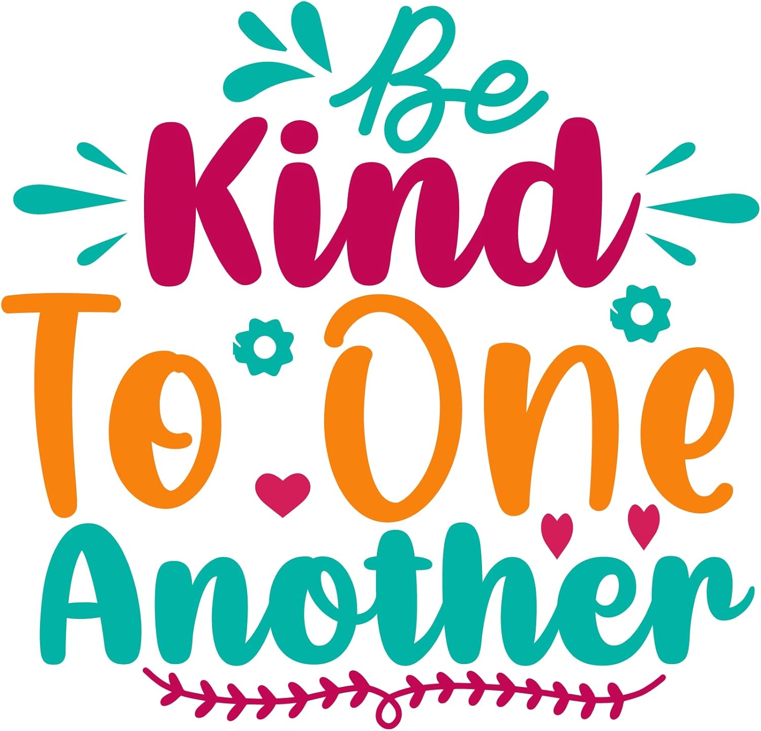 Inspirational Quote "Be Kind to One Another" Motivational Sticker Vinyl Decal Motivation Stickers- 5" Vinyl Sticker Waterproof