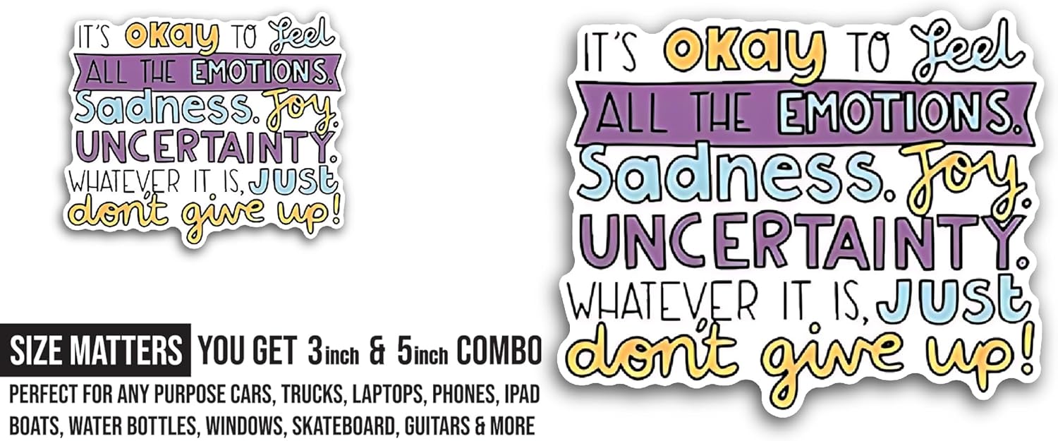 2 (Pieces) 3" and 5" It's Okay to Heel Sticker, Waterproof Vinyl Decals for Many Purpose Like Cars, Trucks, Laptops, Phones, Windows and More