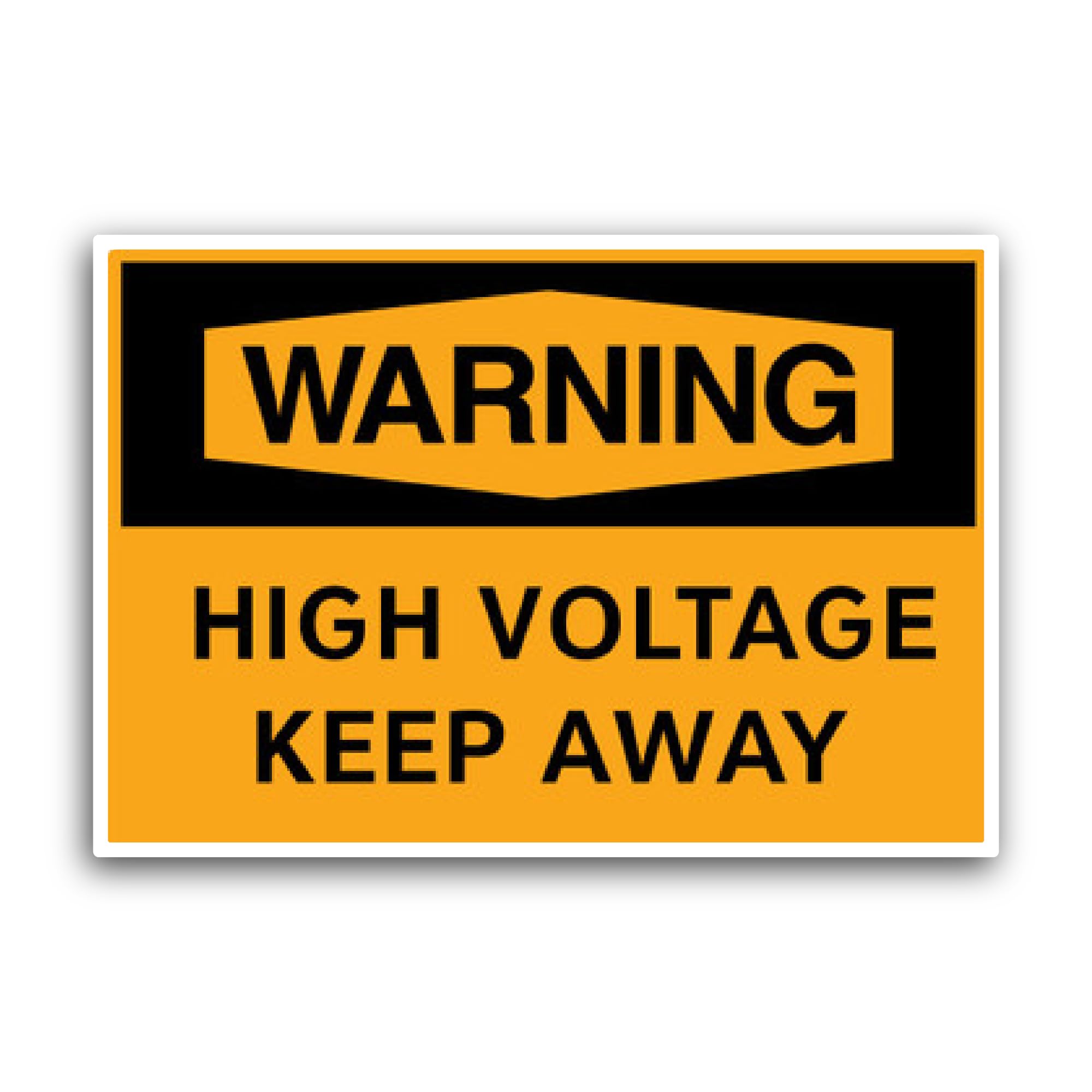 2 (Pieces) 3" and 5" Warning High Voltage Keep Sticker, Waterproof Vinyl Decals for Many Purpose Lik