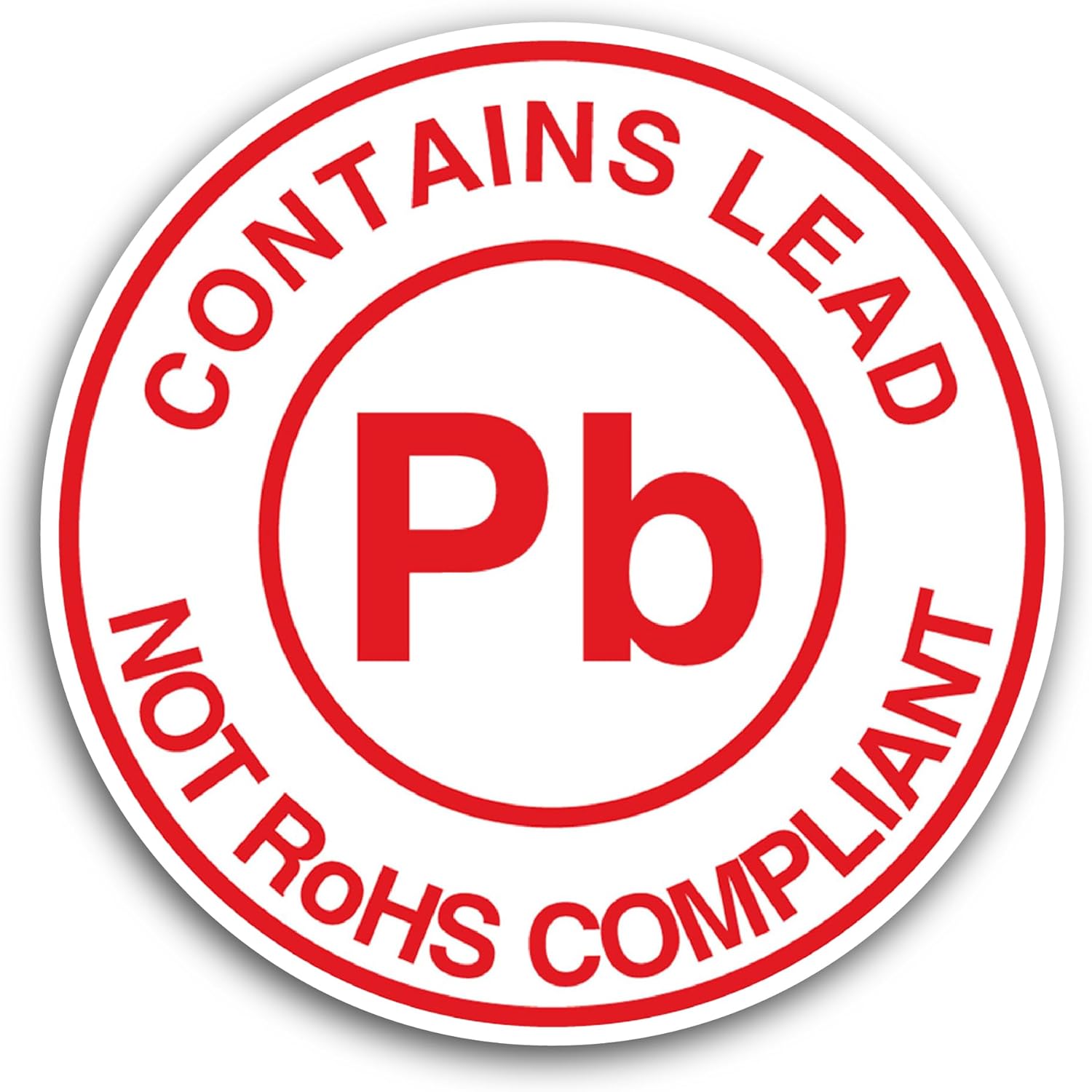2 (Pieces) 3" and 5" Contains Lead Sticker, Waterproof Vinyl Decals for Many Purpose Like Cars, Trucks, Laptops, Phones, Windows and More