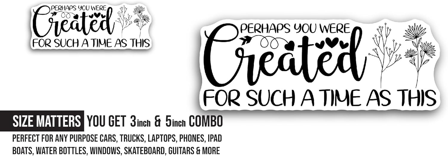 2 (Pieces) 3" and 5" Perhaps You were Text Sticker, Waterproof Vinyl Decals for Many Purpose Like Cars, Trucks, Laptops, Phones, Windows and More