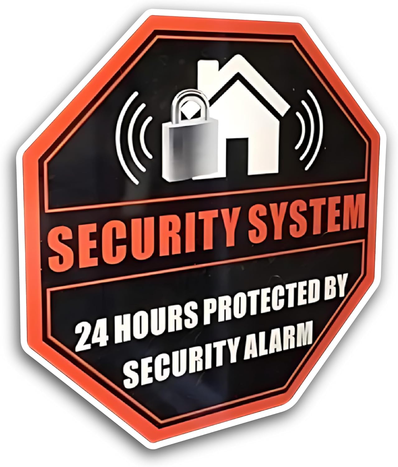 2 (Pieces) 3" and 5" Security System Sticker, Waterproof Vinyl Decals for Many Purpose Like Cars, Trucks, Laptops, Phones, Windows and More