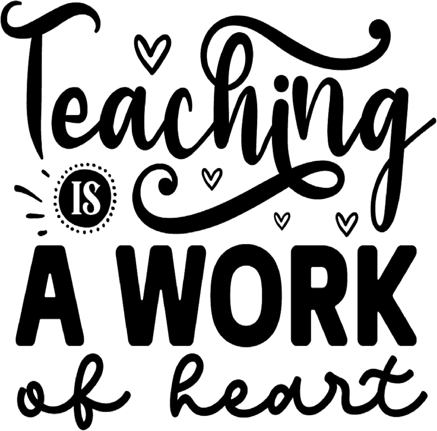 Inspirational Quote "Teaching is A Work" Motivational Sticker Vinyl Decal Motivation Stickers- 5" Vinyl Sticker Waterproof