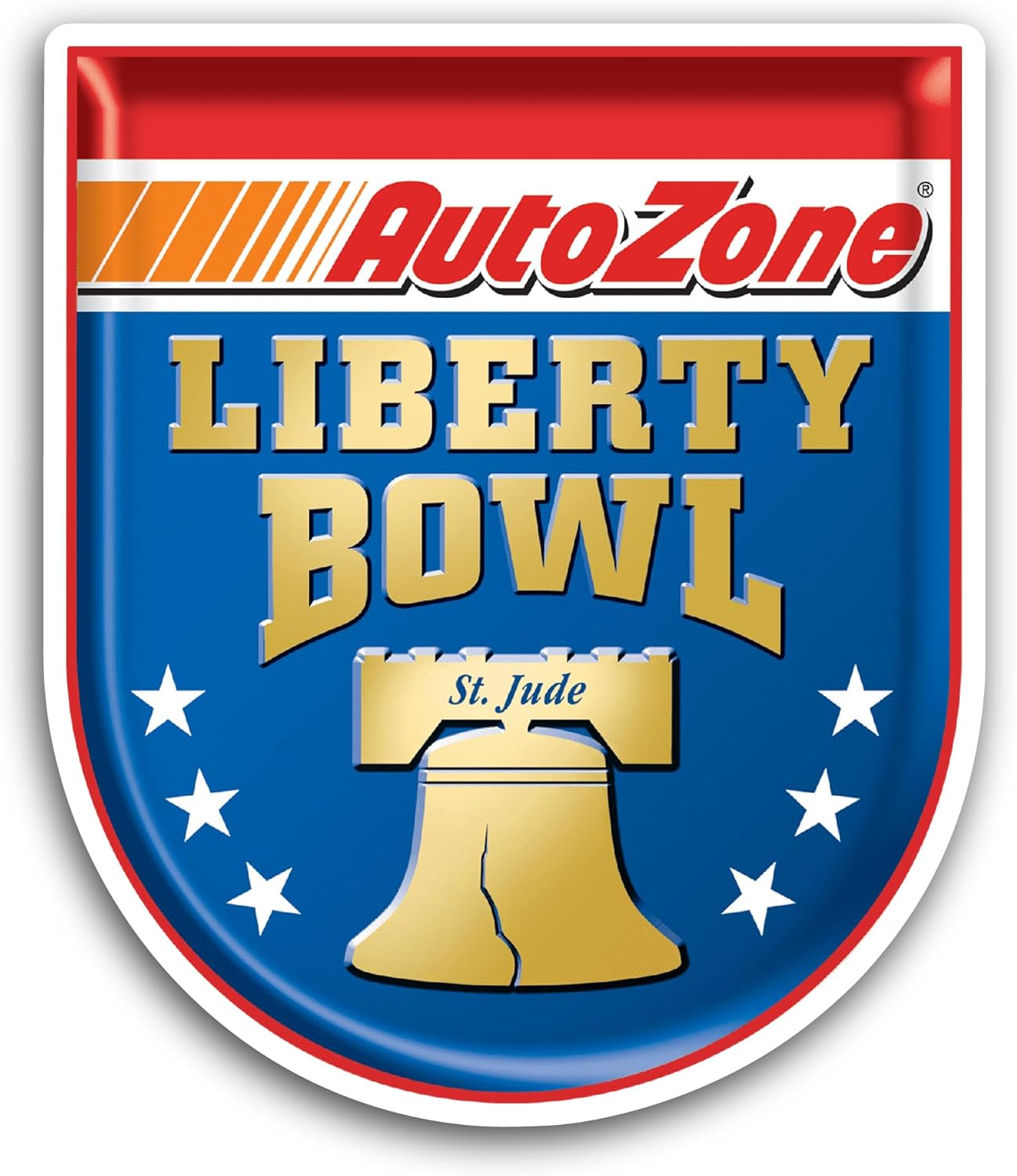 2 (Pieces) 3" and 5" AutoZone Liberty B0wl Sticker, Waterproof Vinyl Decals for Many Purpose Like Cars, Trucks, Laptops, Phones, Windows and More