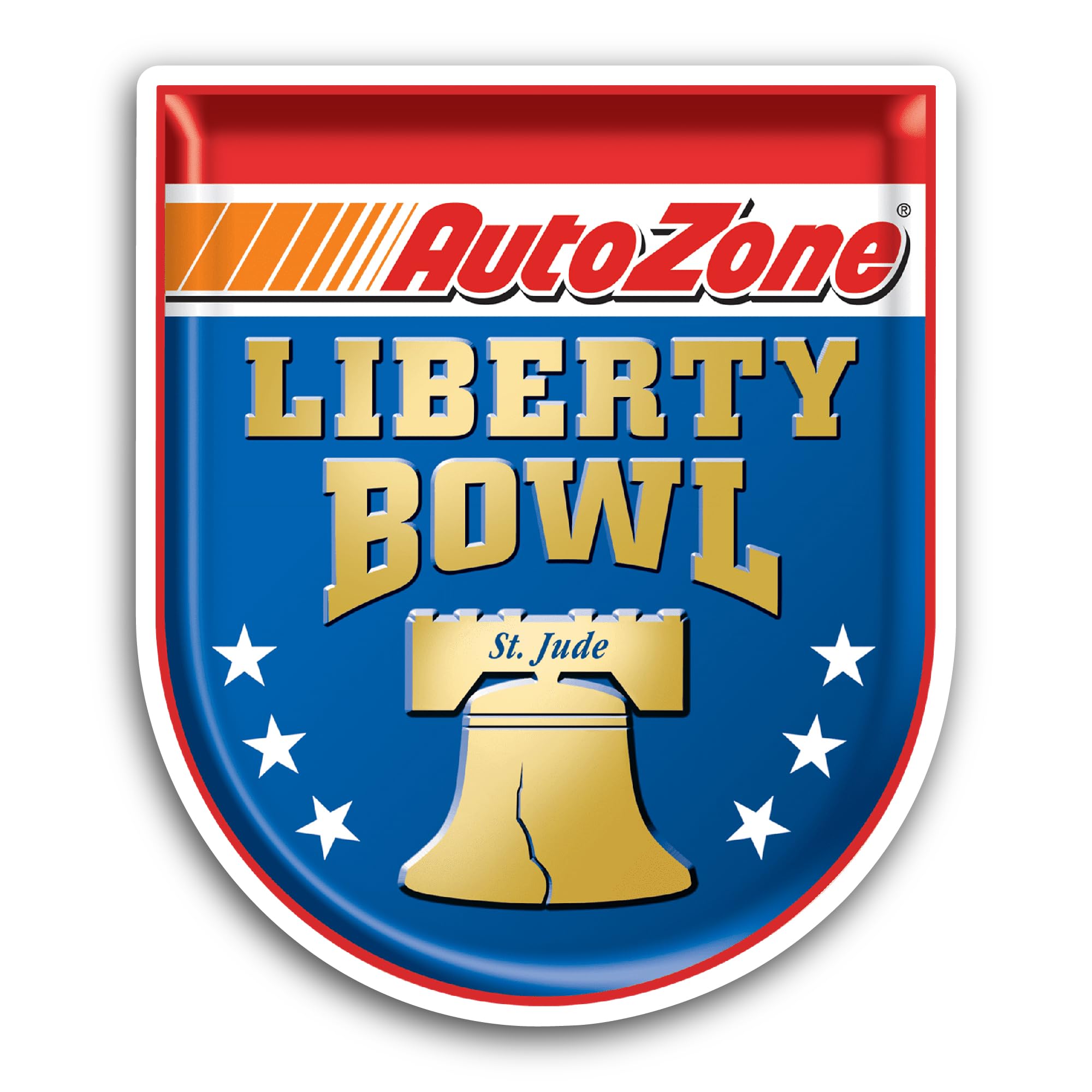 2 (Pieces) 3" and 5" AutoZone Liberty B0wl Sticker, Waterproof Vinyl Decals for Many Purpose Like Ca
