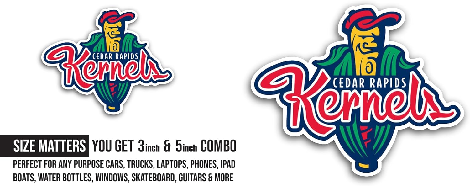 2 (Pieces) 3" and 5" Kern3ls Logo Sticker, Waterproof Vinyl Decals for Many Purpose Like Cars, Trucks, Laptops, Phones, Windows and More