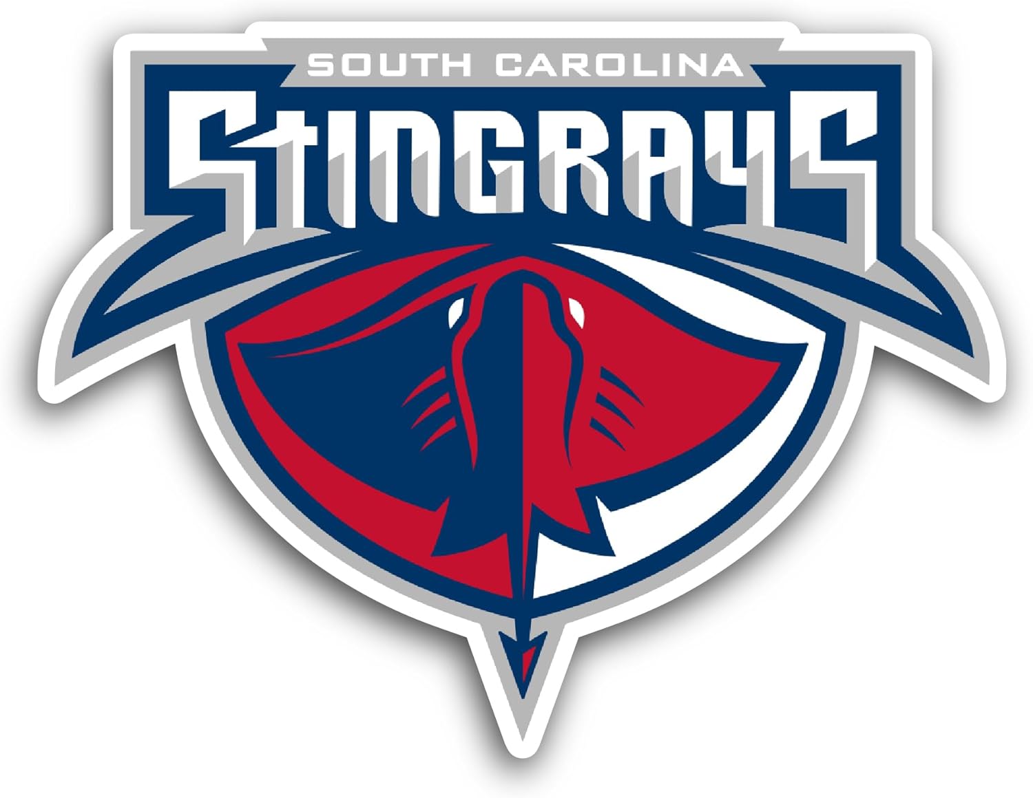 2 (Pieces) 3" and 5" South Car0lina Stingrays Sticker, Waterproof Vinyl Decals for Many Purpose Like Cars, Trucks, Laptops, Phones, Windows and More