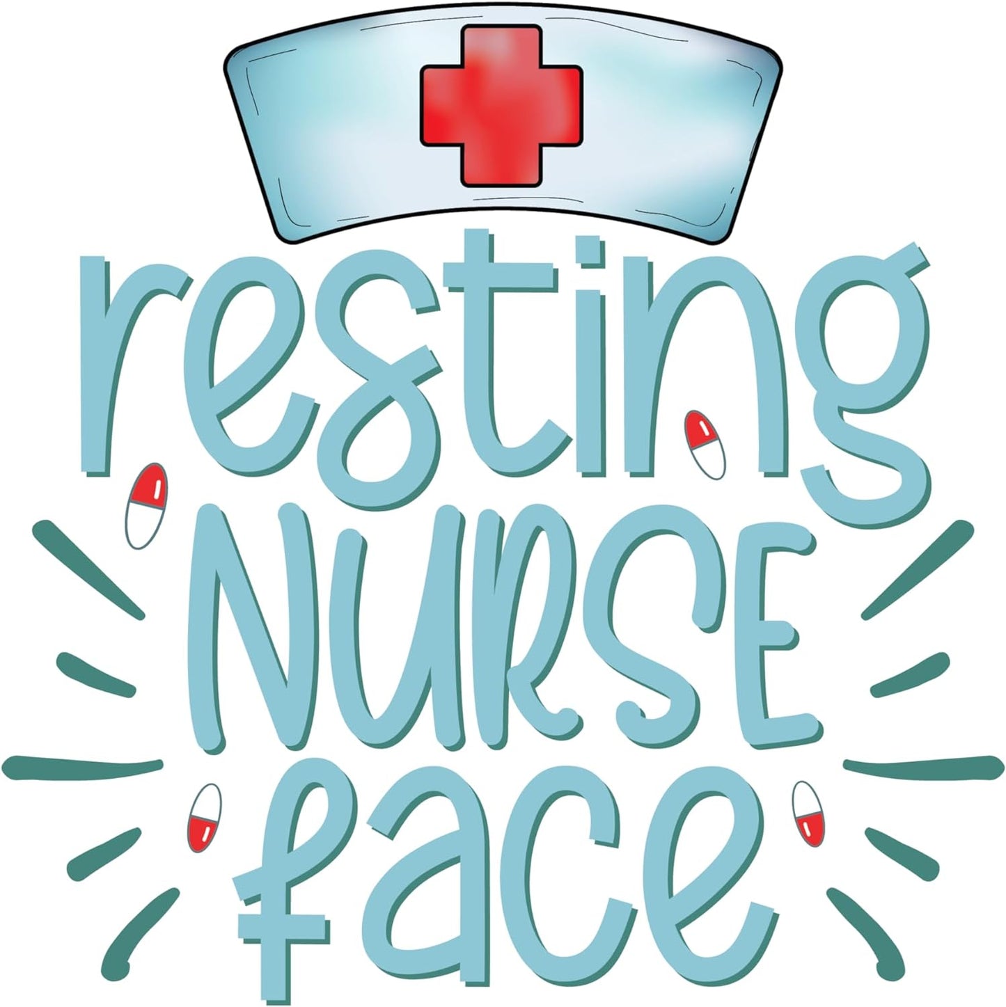 Inspirational Quote "Restng Nurse Face" Motivational Sticker Vinyl Decal Motivation Stickers- 5" Vinyl Sticker Waterproof