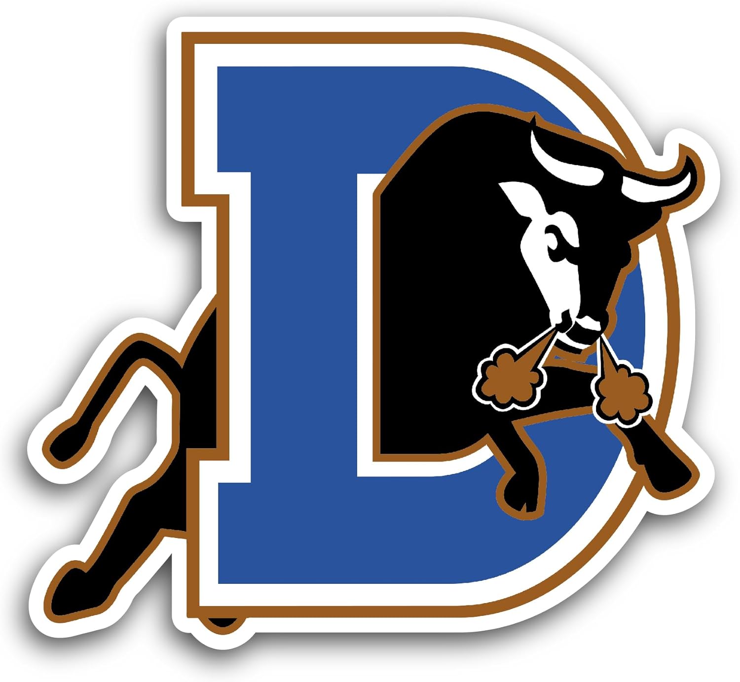 2 (Pieces) 3" and 5" Durh@m Bulls Sticker, Waterproof Vinyl Decals for Many Purpose Like Cars, Trucks, Laptops, Phones, Windows and More