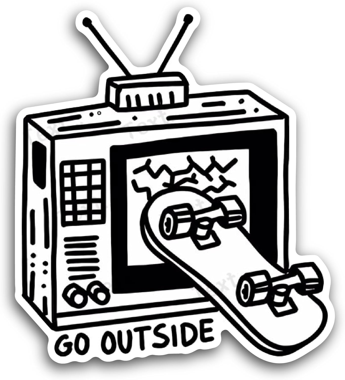 2 (Pieces) 3" and 5" Go Outside Sticker, Waterproof Vinyl Decals for Many Purpose Like Cars, Trucks, Laptops, Phones, Windows and More