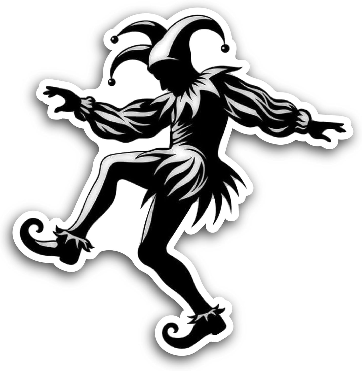 2 (Pieces) 3" and 5" Joker Silhouette Sticker, Waterproof Vinyl Decals for Many Purpose Like Cars, Trucks, Laptops, Phones, Windows and More