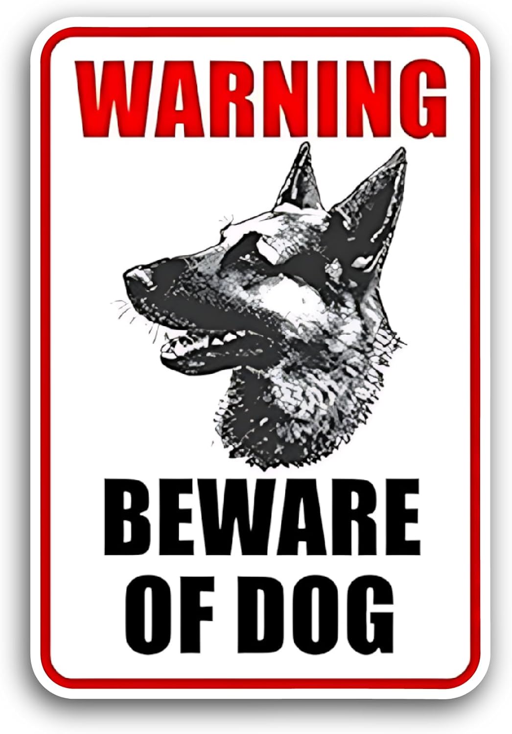 2 (Pieces) 3" and 5" Beware of Dog Sticker, Waterproof Vinyl Decals for Many Purpose Like Cars, Trucks, Laptops, Phones, Windows and More