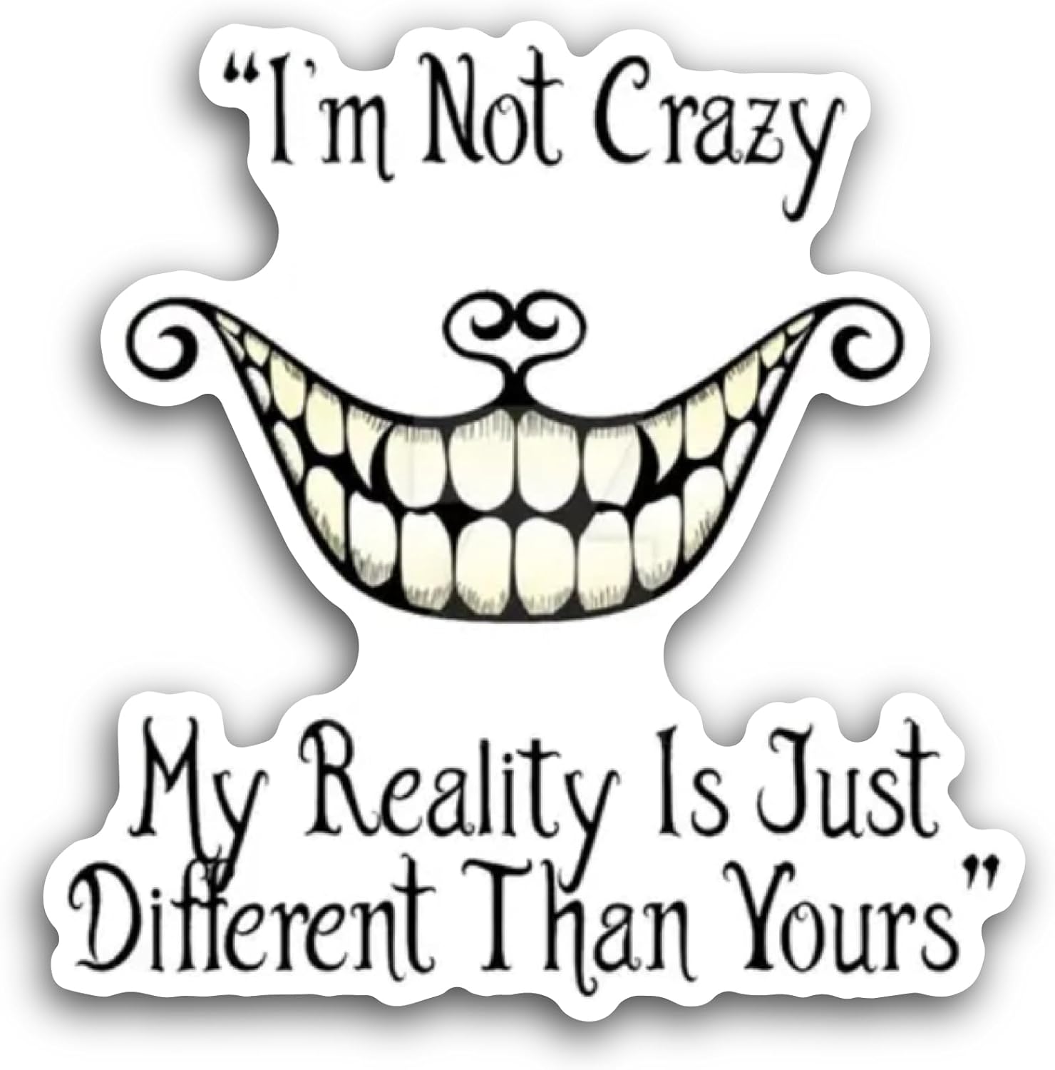 2 (Pieces) 3" and 5" I'm Not Crazy Sticker, Waterproof Vinyl Decals for Many Purpose Like Cars, Trucks, Laptops, Phones, Windows and More