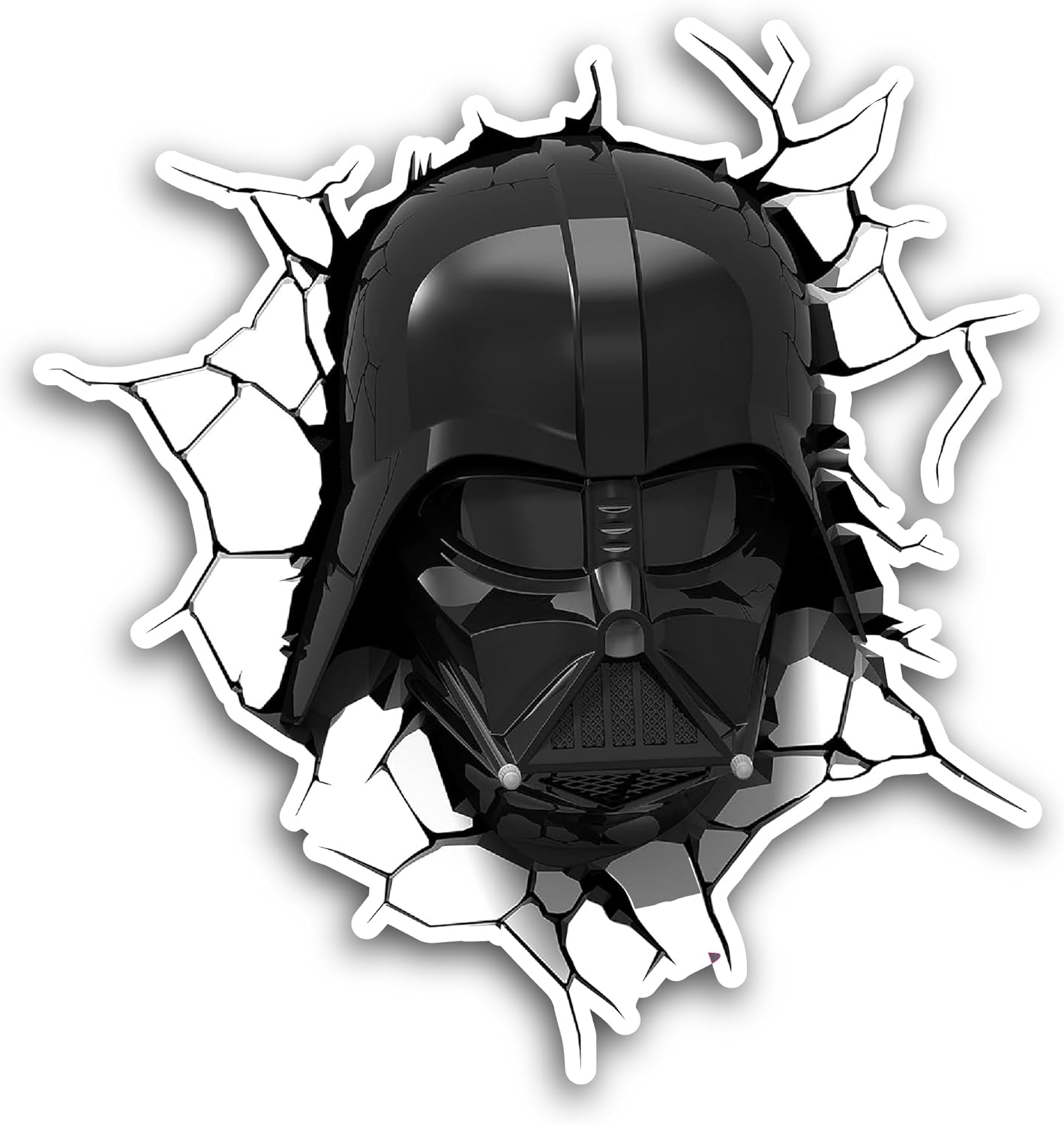 2 (Pieces) 3" and 5" Black Helmet Sticker, Waterproof Vinyl Decals for Many Purpose Like Cars, Trucks, Laptops, Phones, Windows and More