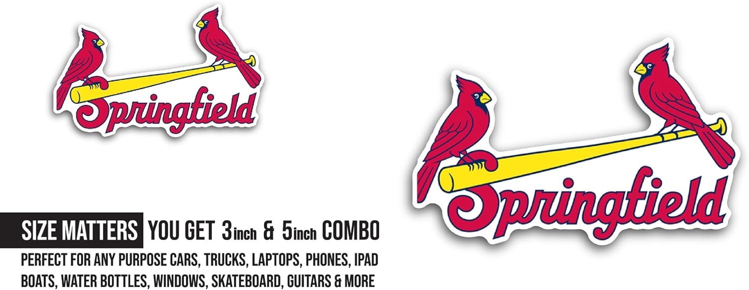2 (Pieces) 3" and 5" Spr1ngfield Logo Sticker, Waterproof Vinyl Decals for Many Purpose Like Cars, Trucks, Laptops, Phones, Windows and More