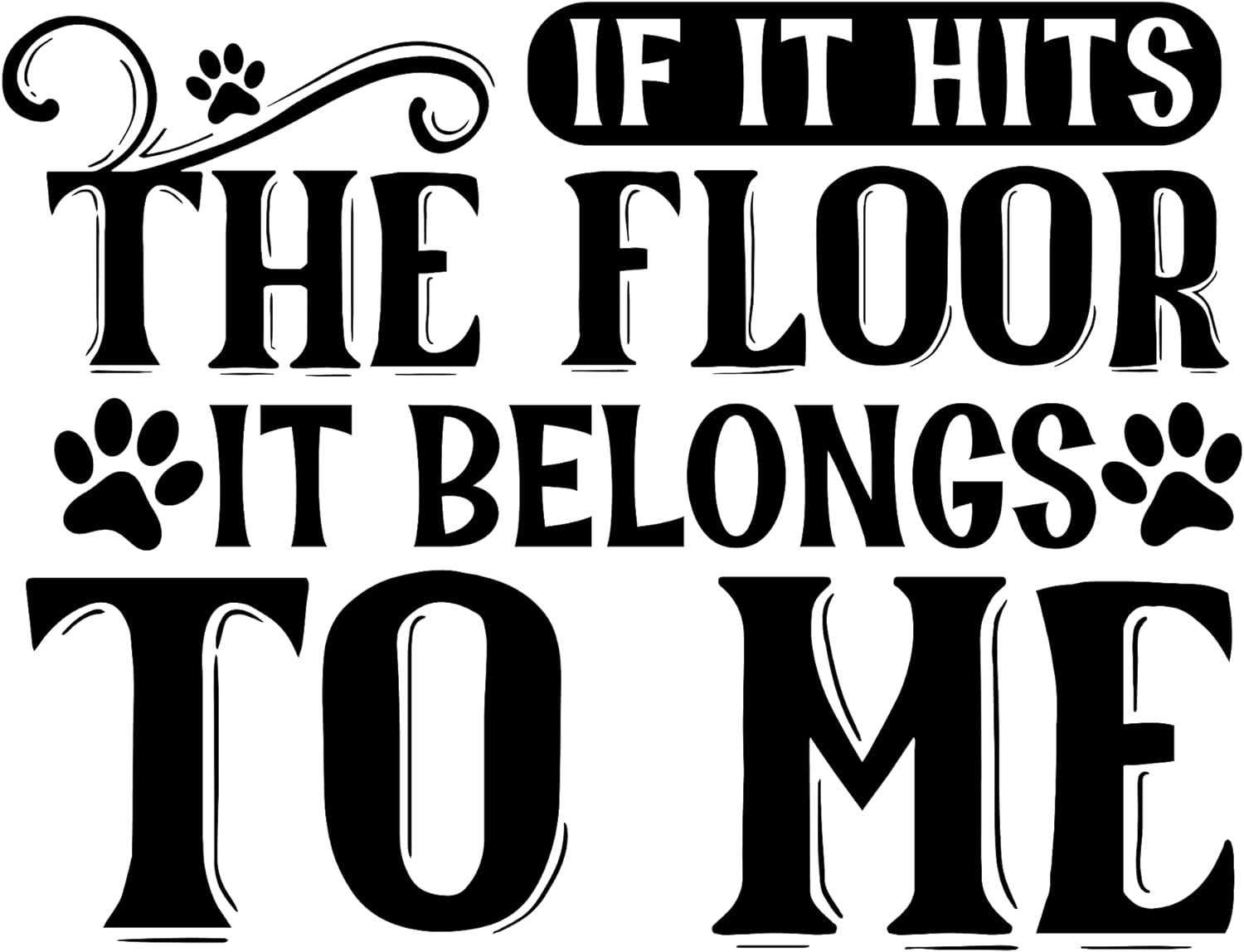 Inspirational Quote "If It Hits The Floor It Belongs to Me" Motivational Sticker Vinyl Decal Motivation Stickers- 5" Vinyl Sticker Waterproof