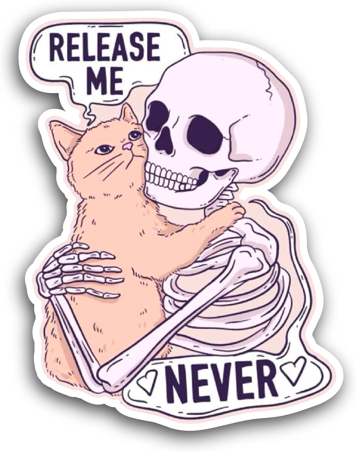 2 (Pieces) 3" and 5" Release Me Sticker, Waterproof Vinyl Decals for Many Purpose Like Cars, Trucks, Laptops, Phones, Windows and More