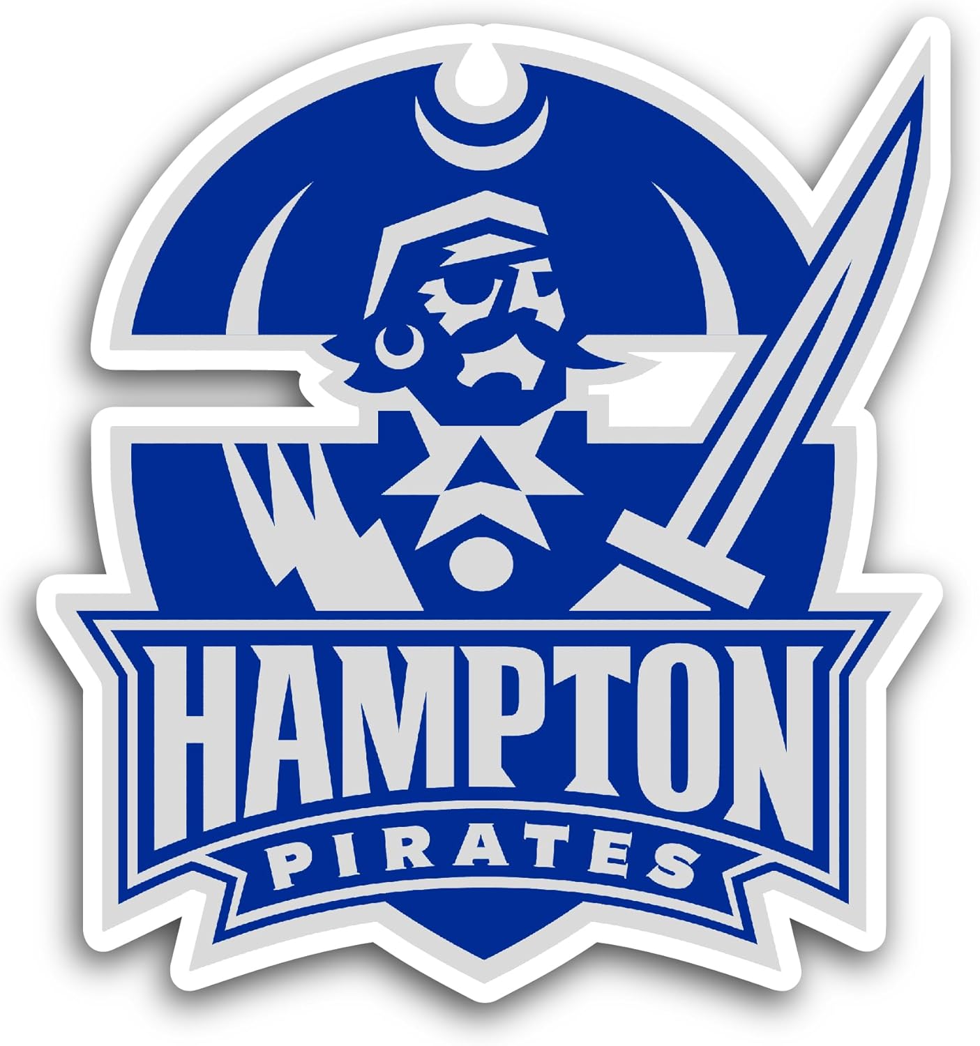 2 (Pieces) 3" and 5" Hampt0n Pirates Sticker, Waterproof Vinyl Decals for Many Purpose Like Cars, Trucks, Laptops, Phones, Windows and More