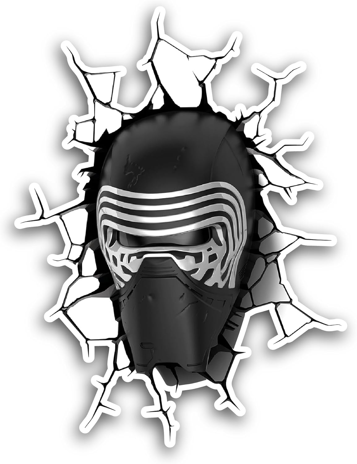 2 (Pieces) 3" and 5" Black Mask Sticker, Waterproof Vinyl Decals for Many Purpose Like Cars, Trucks, Laptops, Phones, Windows and More