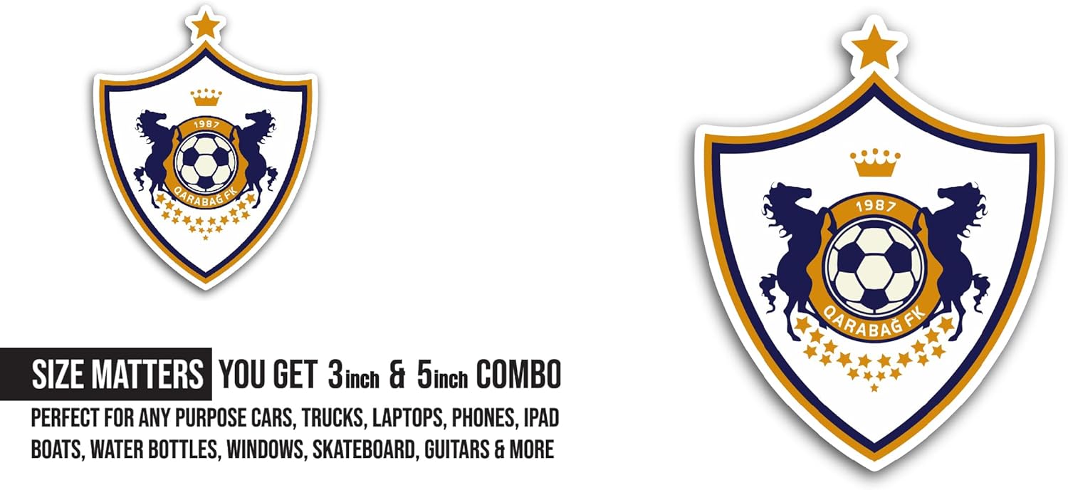 2 (Pieces) 3" and 5" Qarab@ğ Sticker, Waterproof Vinyl Decals for Many Purpose Like Cars, Trucks, Laptops, Phones, Windows and More