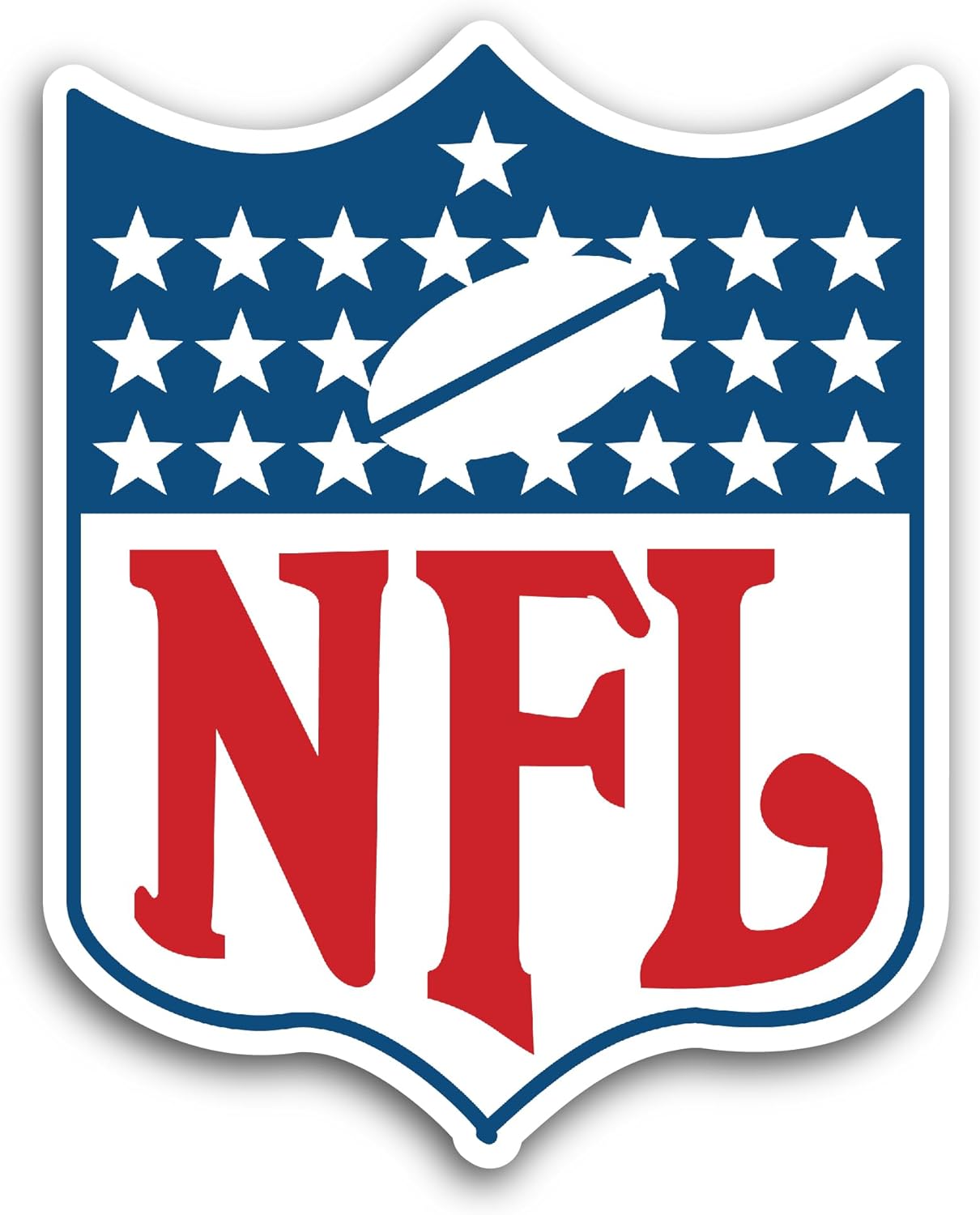 2 (Pieces) 3" and 5" F00tball League Sticker, Waterproof Vinyl Decals for Many Purpose Like Cars, Trucks, Laptops, Phones, Windows and More