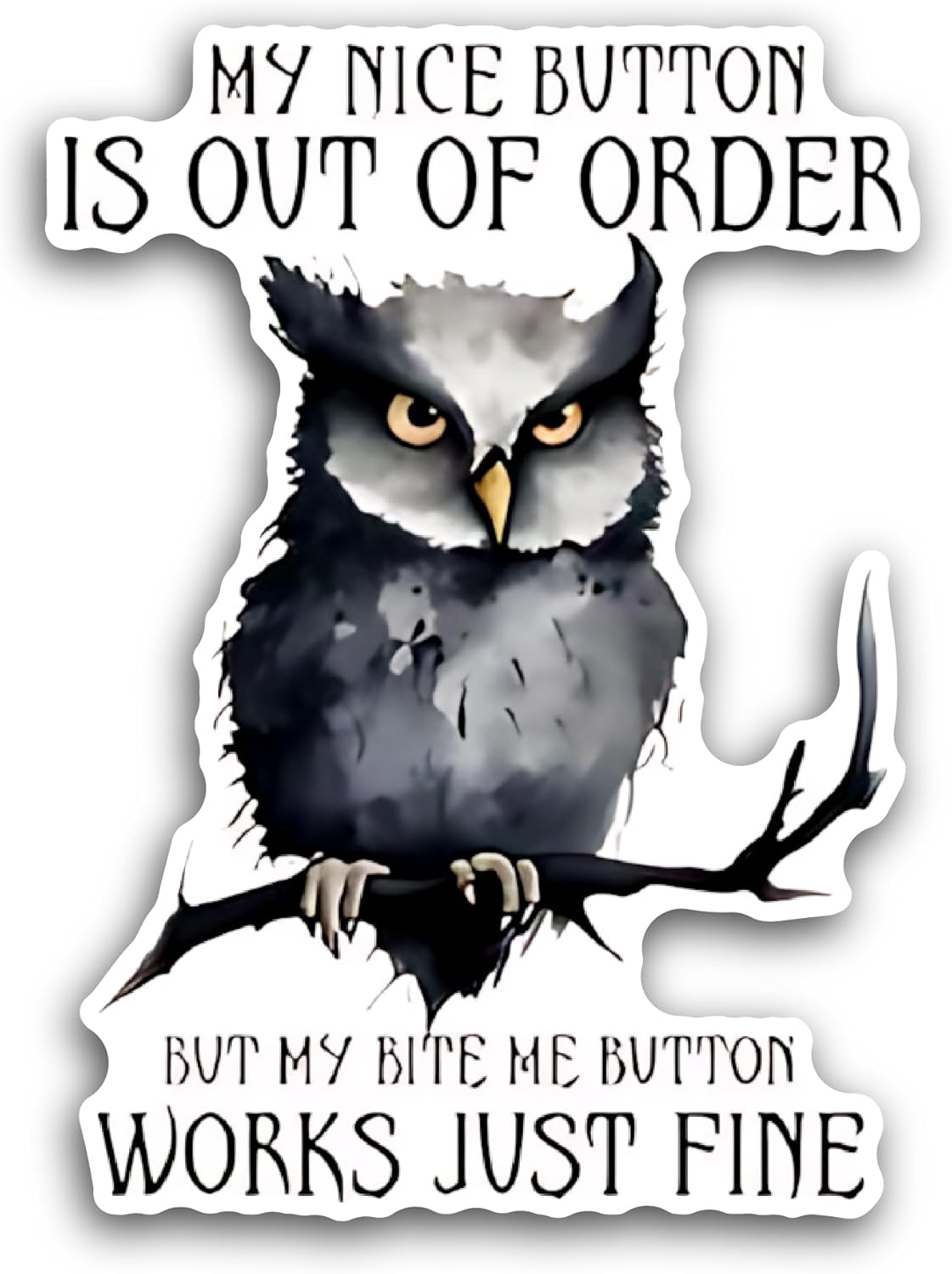 2 (Pieces) 3" and 5" My Nice Button Sticker, Waterproof Vinyl Decals for Many Purpose Like Cars, Trucks, Laptops, Phones, Windows and More