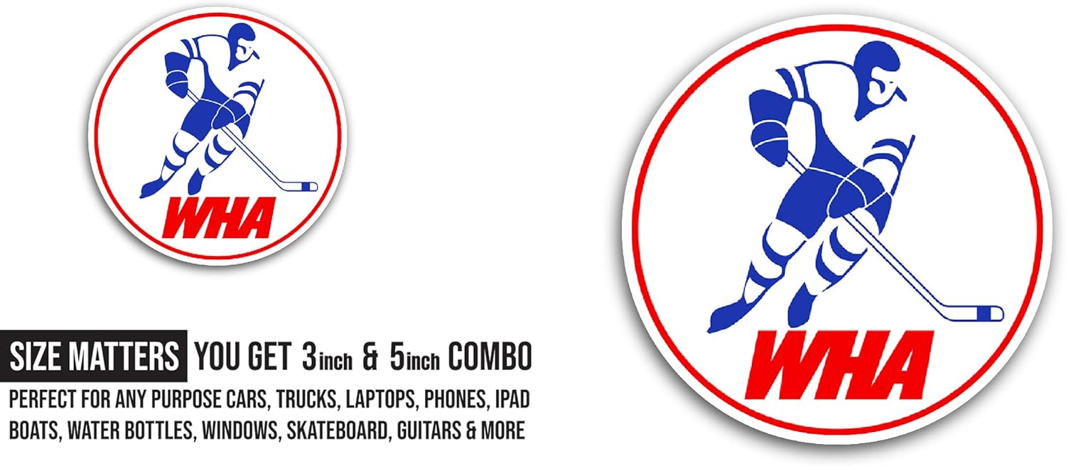 2 (Pieces) 3" and 5" WHA Sticker, Waterproof Vinyl Decals for Many Purpose Like Cars, Trucks, Laptops, Phones, Windows and More