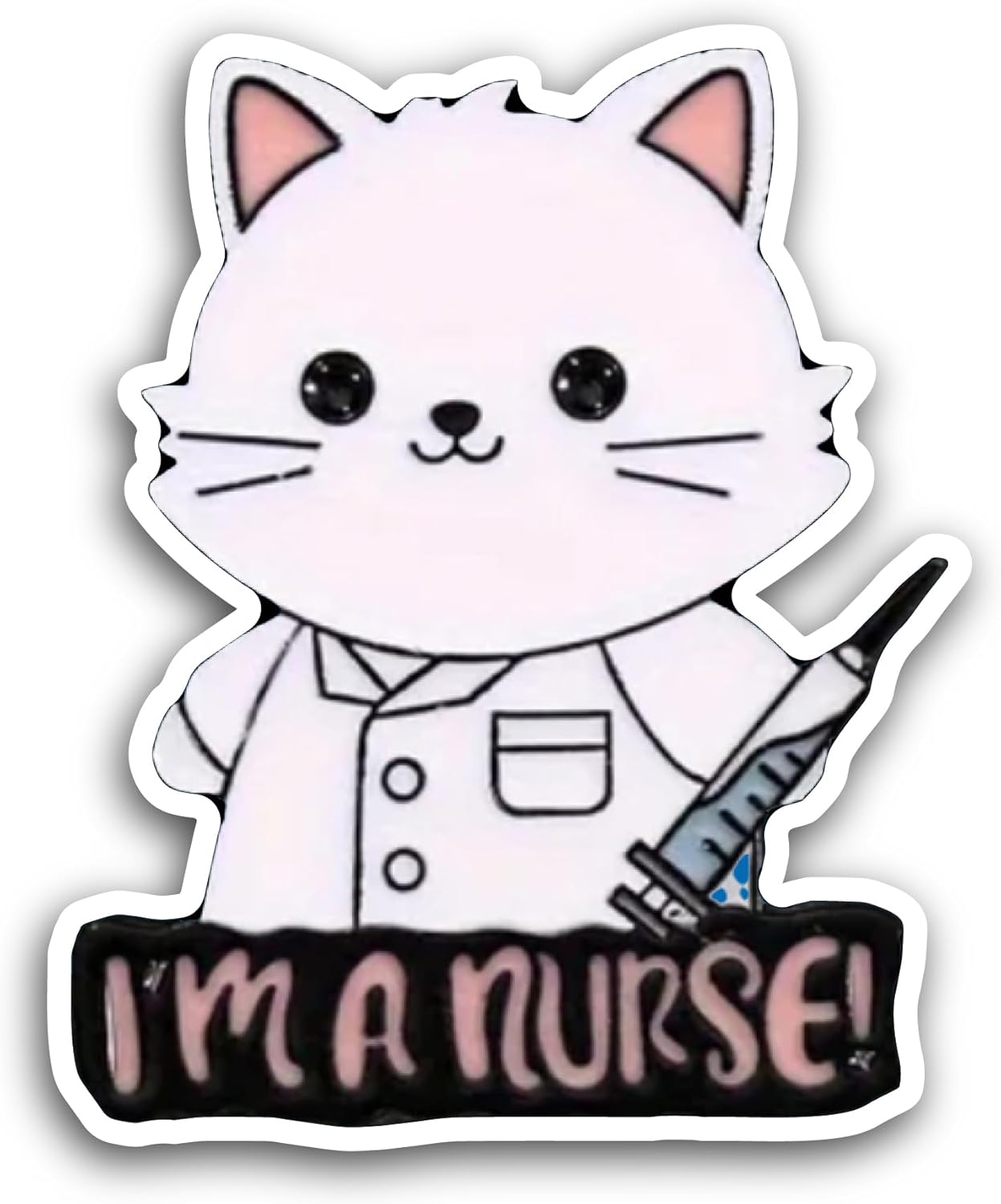2 (Pieces) 3" and 5" I'm A Nurse Sticker, Waterproof Vinyl Decals for Many Purpose Like Cars, Trucks, Laptops, Phones, Windows and More