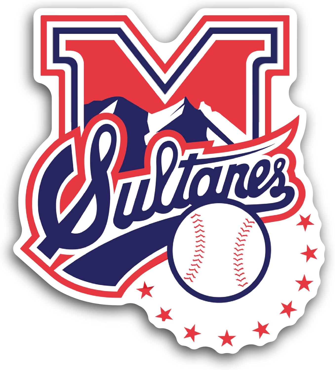 2 (Pieces) 3" and 5" M0nterrey Sultanes Logo Decal Sticker, Waterproof Vinyl Decals for Many Purpose Like Cars, Trucks, Laptops, Phones, Windows and More