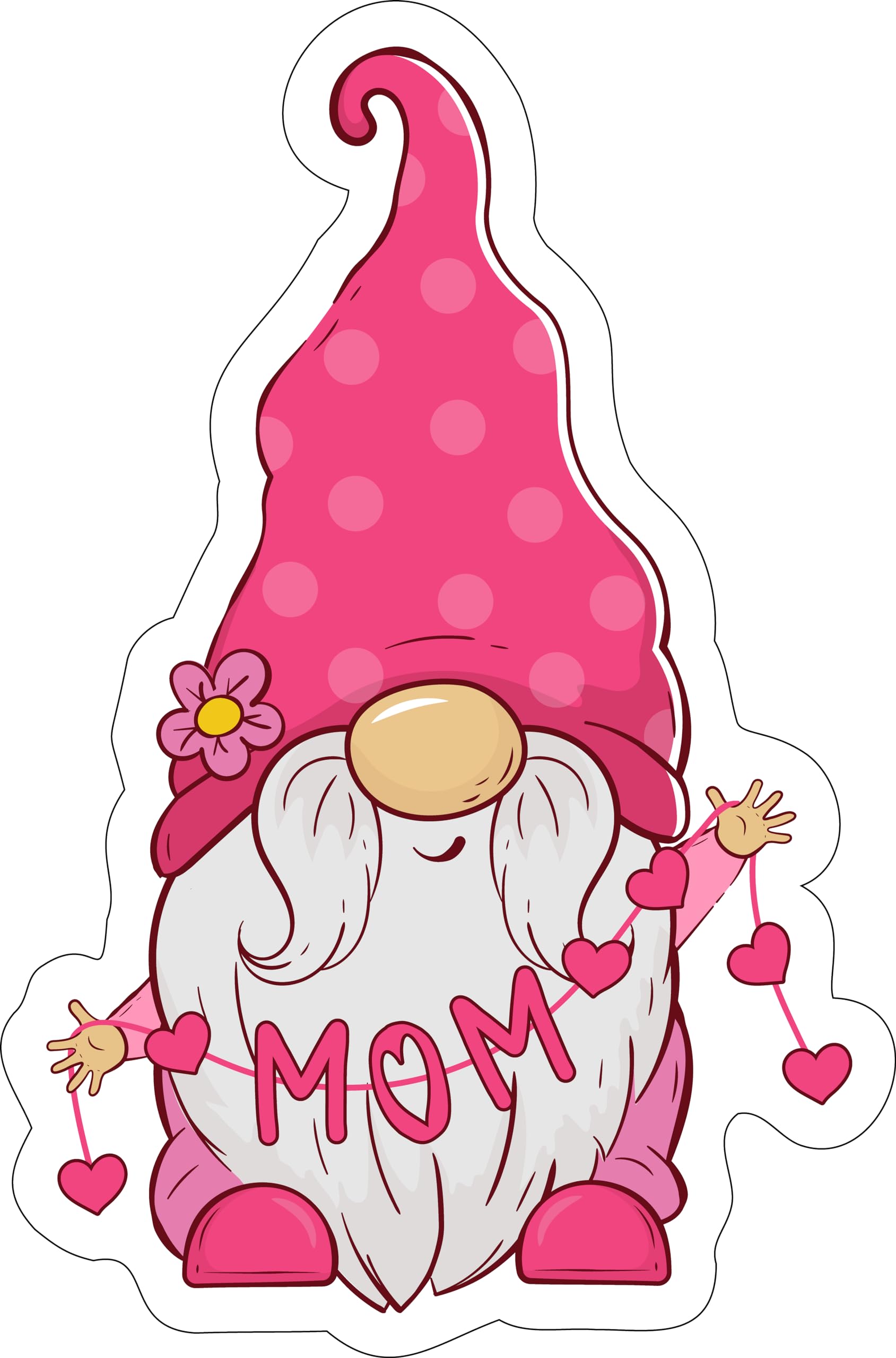 2 (Pieces) 3" and 5" Stickers n Decals - Santa Green Hat Raising Hand - Motivational Sticker Vinyl D