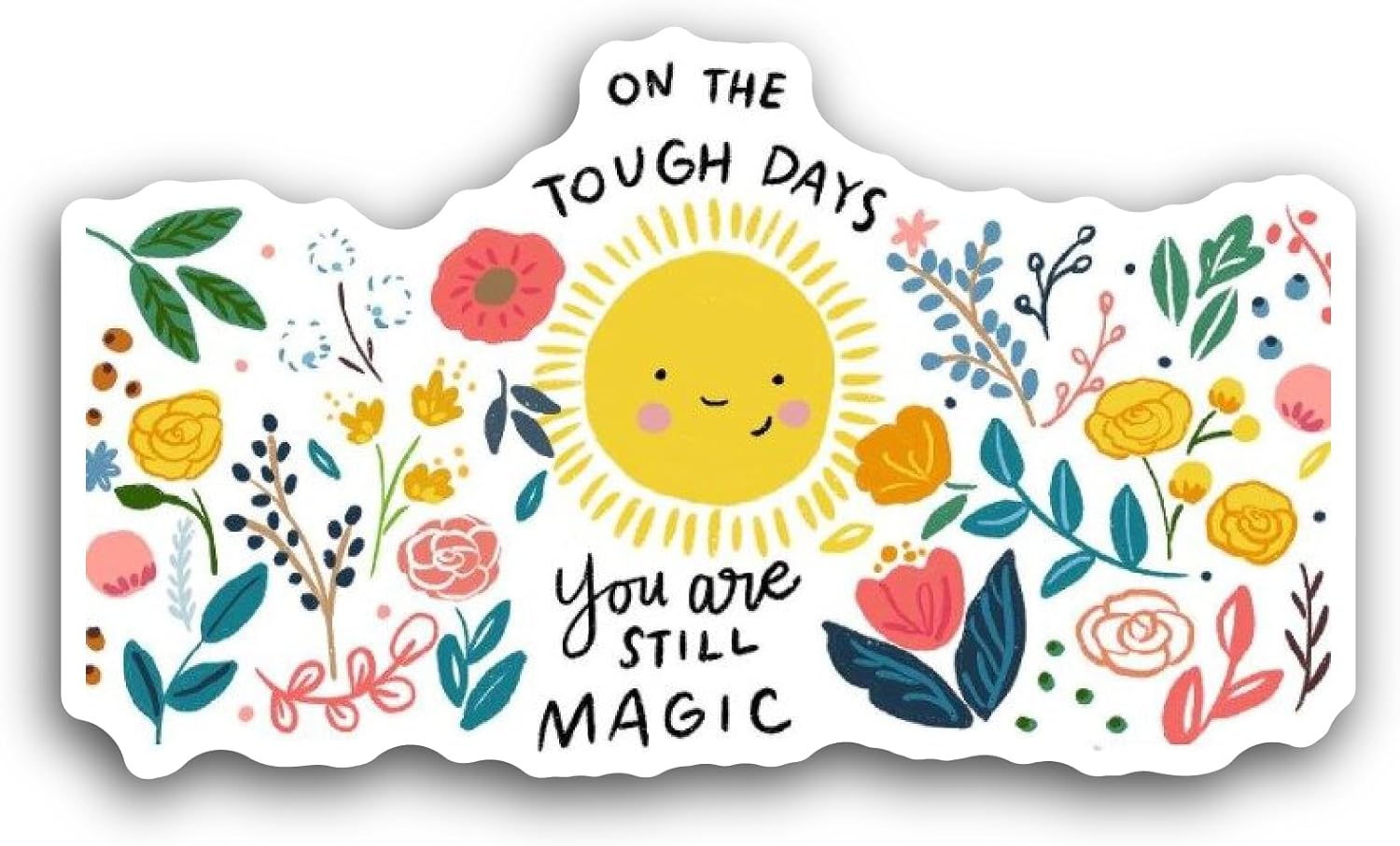2 (Pieces) 3" and 5" On The Tough Days Text Sticker, Waterproof Vinyl Decals for Many Purpose Like Cars, Trucks, Laptops, Phones, Windows and More