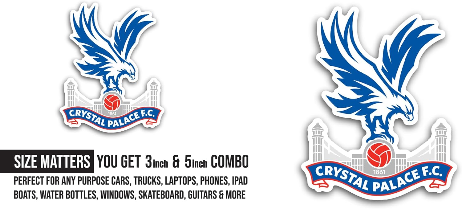 2 (Pieces) 3" and 5" Crystal P@lace Sticker, Waterproof Vinyl Decals for Many Purpose Like Cars, Trucks, Laptops, Phones, Windows and More