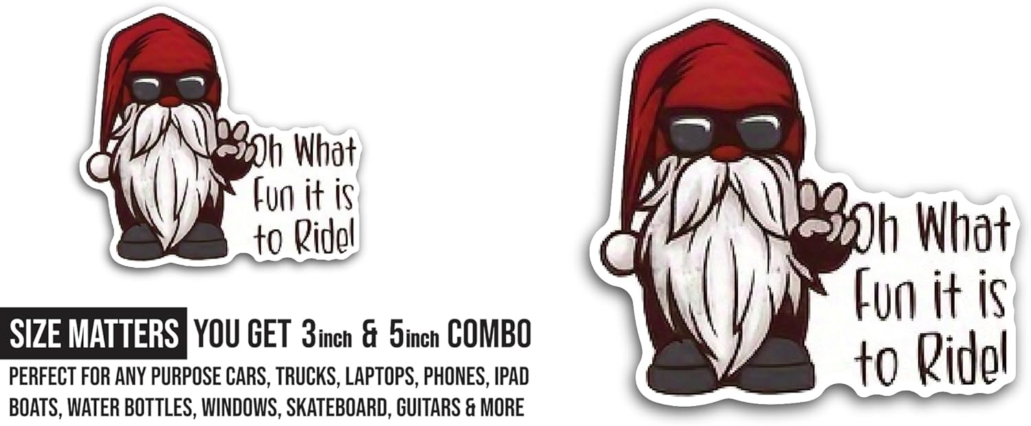 2 (Pieces) 3" and 5" Oh What Sticker, Waterproof Vinyl Decals for Many Purpose Like Cars, Trucks, Laptops, Phones, Windows and More