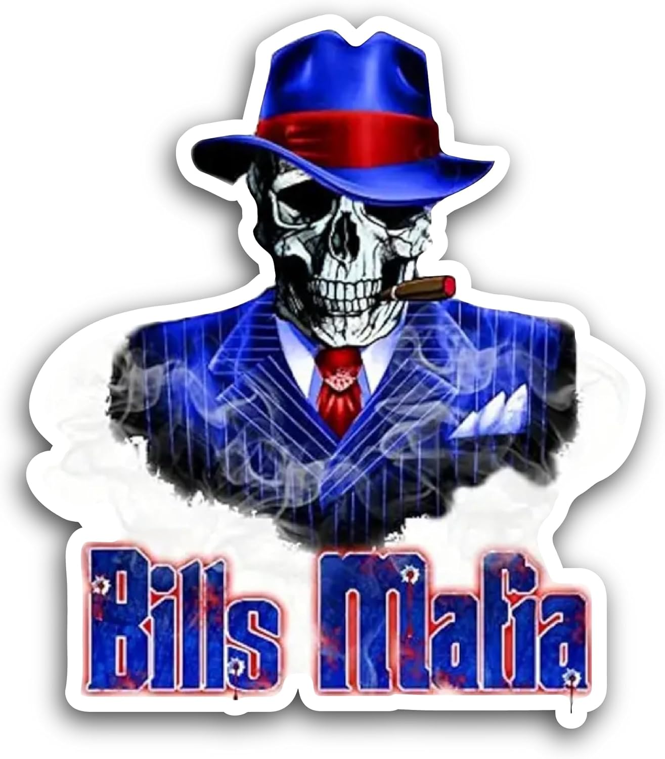 2 (Pieces) 3" and 5" Bills Mafia Sticker, Waterproof Vinyl Decals for Many Purpose Like Cars, Trucks, Laptops, Phones, Windows and More