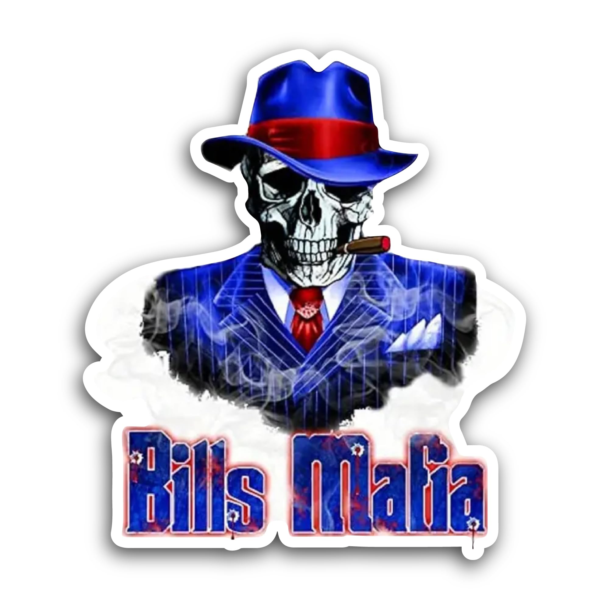 2 (Pieces) 3" and 5" Bills Mafia Sticker, Waterproof Vinyl Decals for Many Purpose Like Cars, Trucks