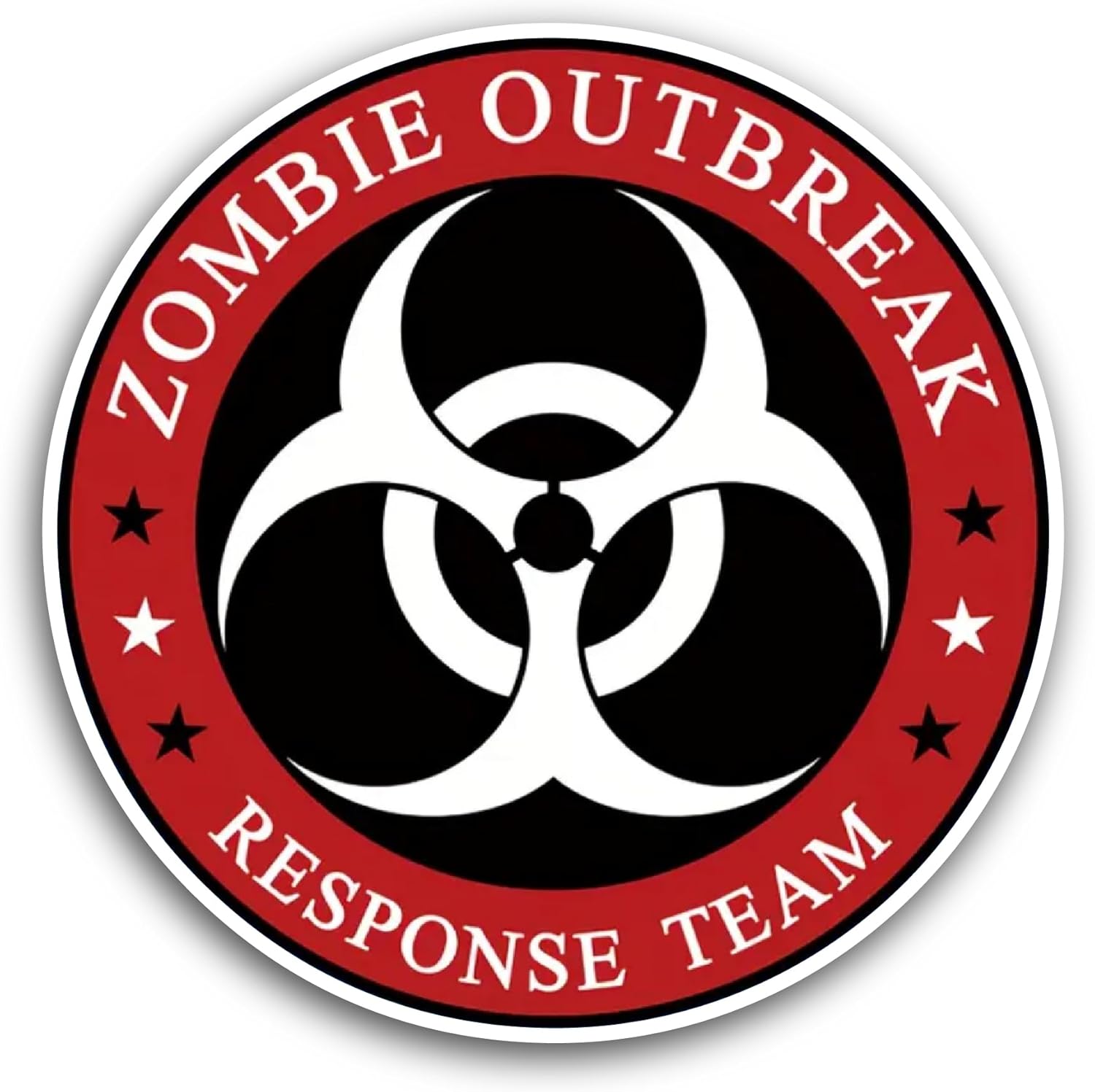 2 (Pieces) 3" and 5" Zombie Outbreak Response Team Sticker, Waterproof Vinyl Decals for Many Purpose Like Cars, Trucks, Laptops, Phones, Windows and More