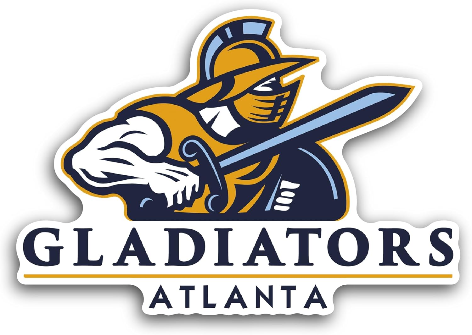 2 (Pieces) 3" and 5" Atlanta Gladiat0rs Sticker, Waterproof Vinyl Decals for Many Purpose Like Cars, Trucks, Laptops, Phones, Windows and More