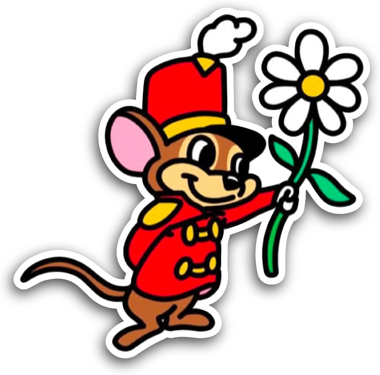 2 (Pieces) 3" and 5" Funny Cute Rat Sticker, Waterproof Vinyl Decals for Many Purpose Like Cars, Trucks, Laptops, Phones, Windows and More
